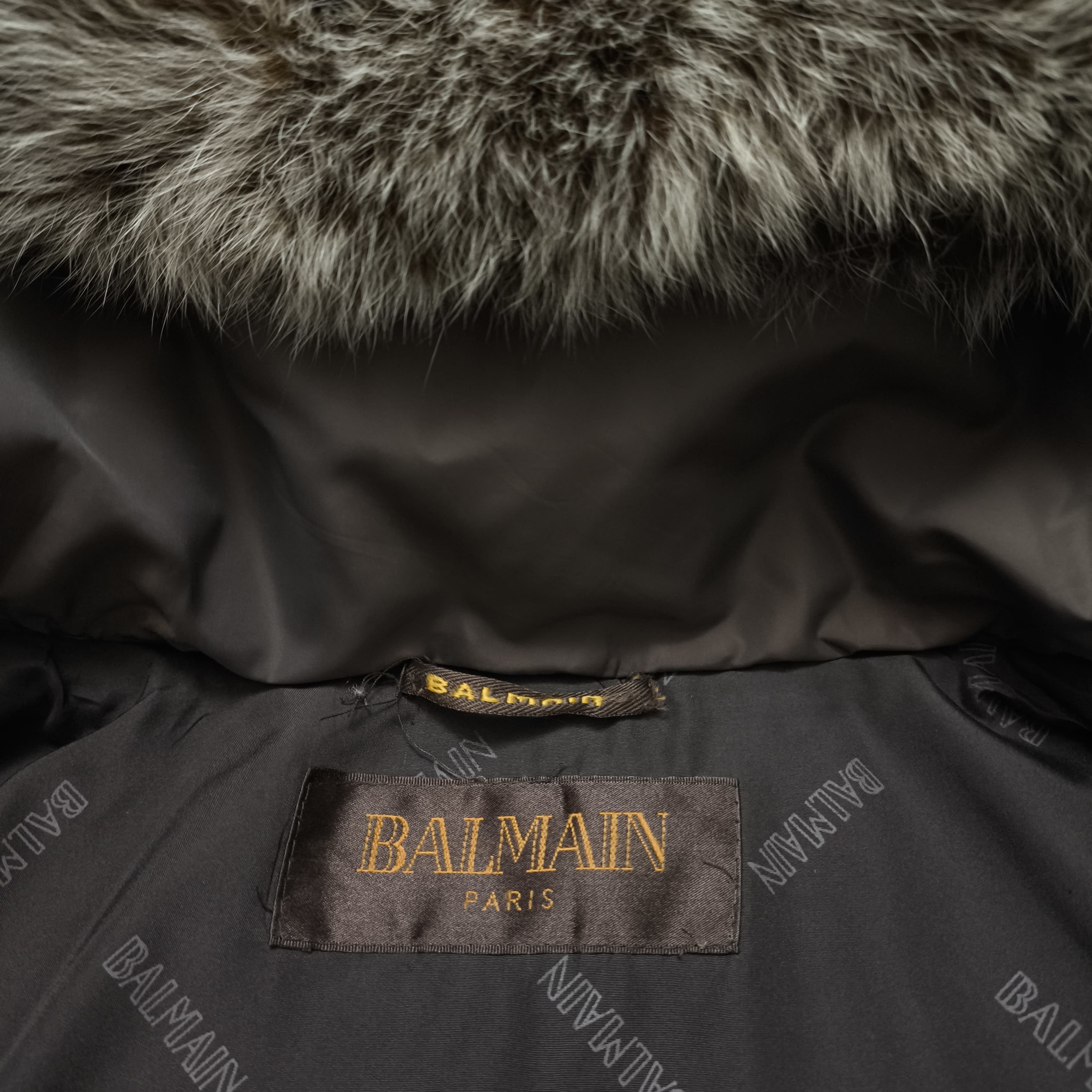Saint Laurent Paris Balmain Paris Detachable Racoon Fur Jacket Size US L / EU 52-54 / 3 - 15 Thumbnail