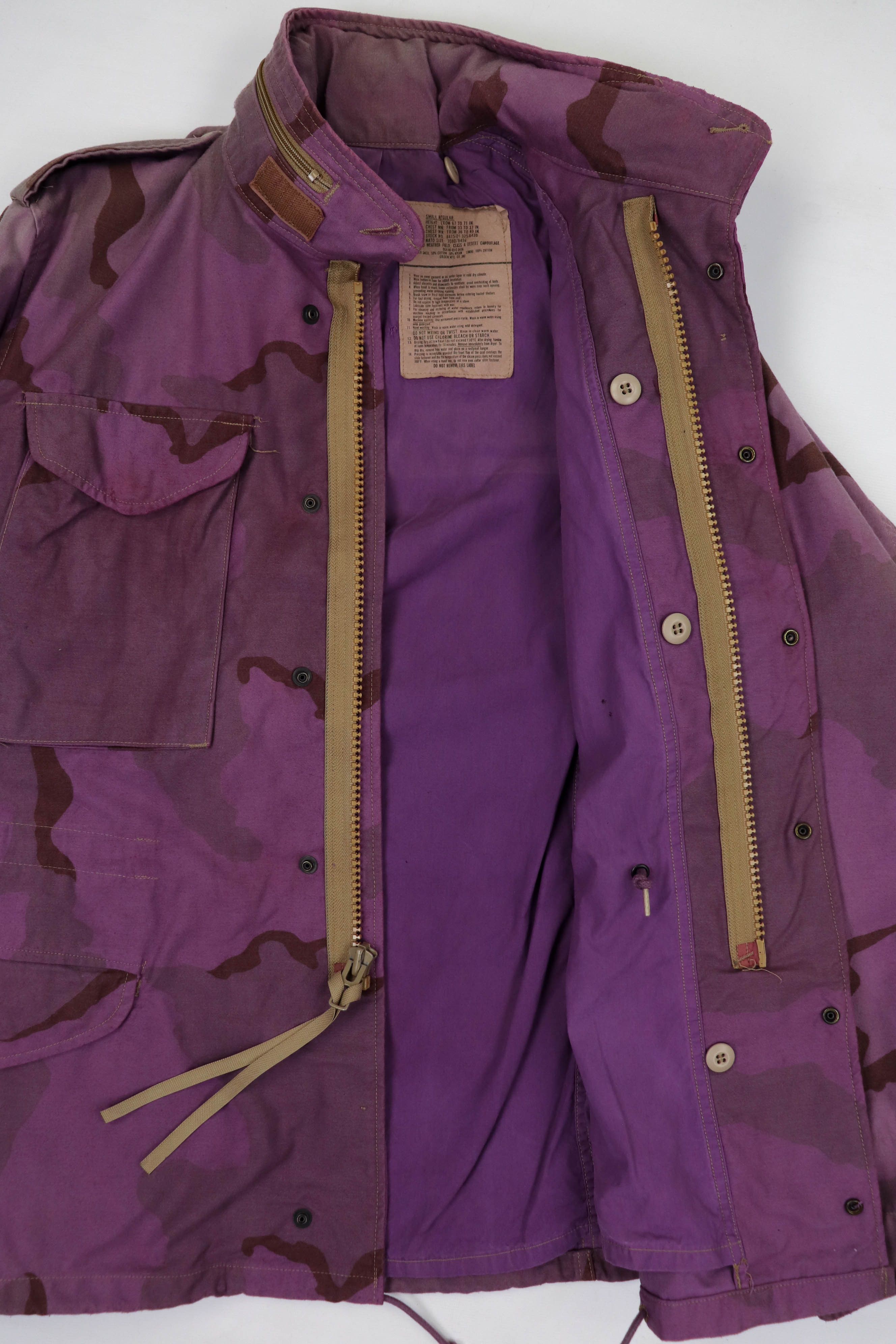 Vintage Vintage Custom Repainted Sun Faded Purple Camo M-65 FJacket Size US S / EU 44-46 / 1 - 17 Thumbnail