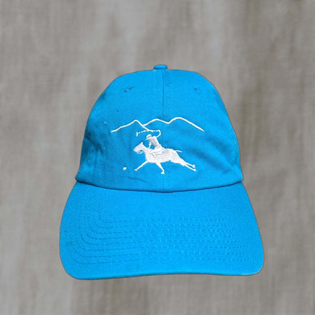 Vintage VINTAGE Rodeo Cowboy Lasso Blue Trucker Hat Adult One Size Blue Cowboy Western Style Adjustable Mens Hat Size ONE SIZE - 1 Thumbnail