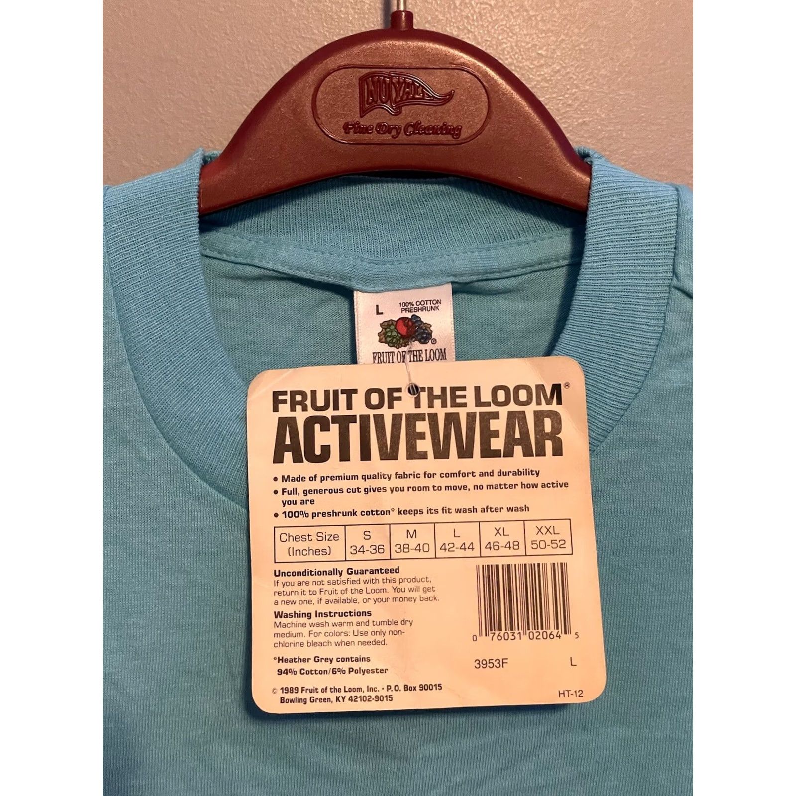 Fruit Of The Loom Fruit of the Loom T-Shirt Shirt Cotton M Yellow Stitch 19” Pit 28” Length A267 Mens NWT VTG Light Blue Single Stitch L Size US M / EU 48-50 / 2 - 3 Thumbnail