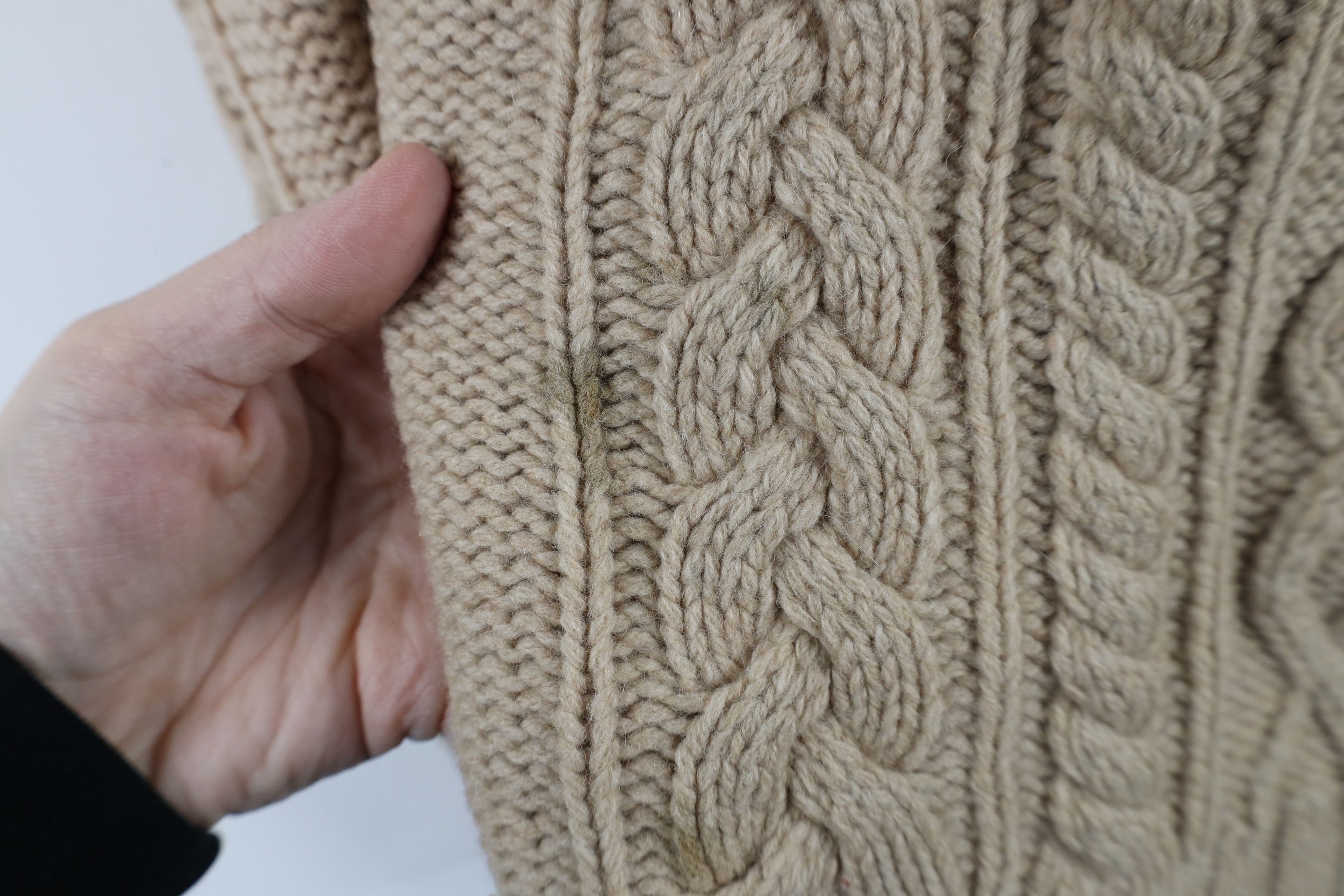 Gap × Vintage Vintage Y2K Gap Chunky Cable Knit Fisherman Cardigan Sweater Size M / US 6-8 / IT 42-44 - 4 Thumbnail