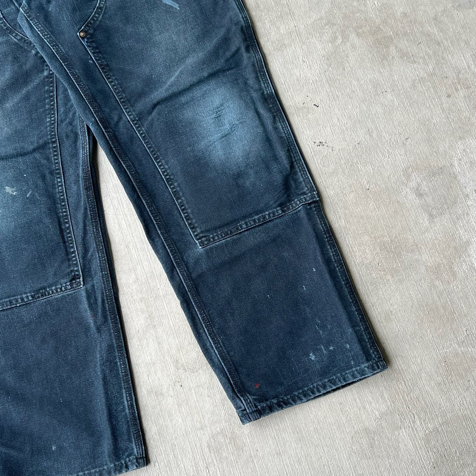 Carhartt × Vintage Carhartt faded black double knee work wear carpenter pants Size US 35 - 4 Thumbnail