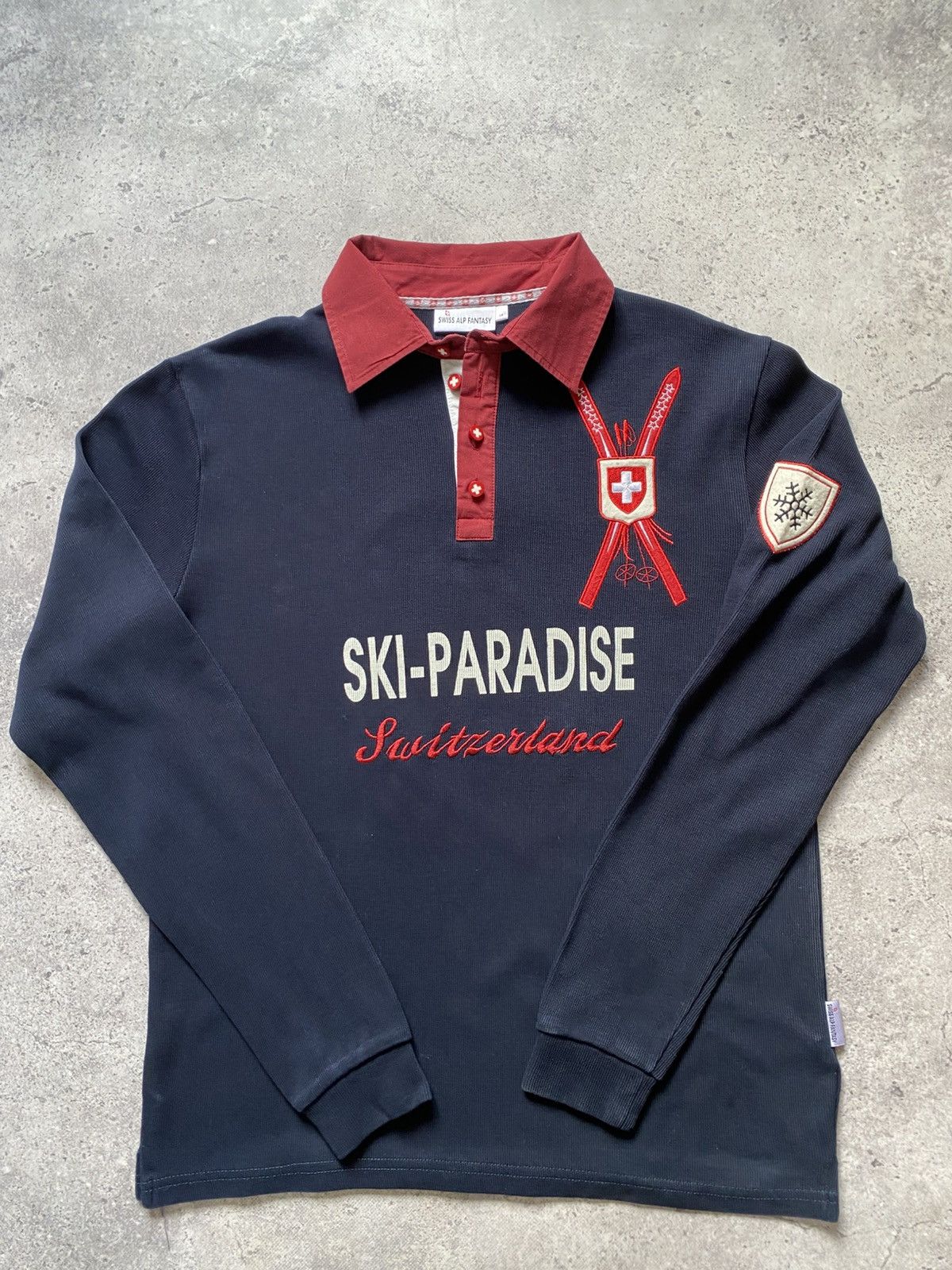 Ski-Paradise Switzerland Swiss Alp Fantasy Rugby Long Sleeve