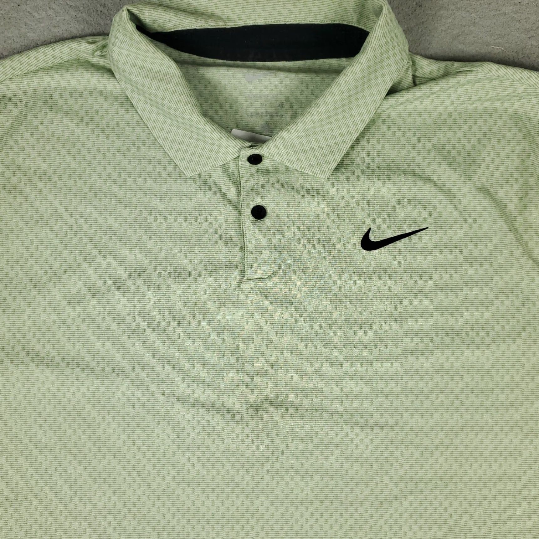 Nike Nike Polo Shirt Mens XL Green Geometric Swoosh Golf Casual Short Sleeve Woven Regular Logo Nike Golf 90s Modern Preppy Sports Mens Size US XL / EU 56 / 4 - 2 Thumbnail