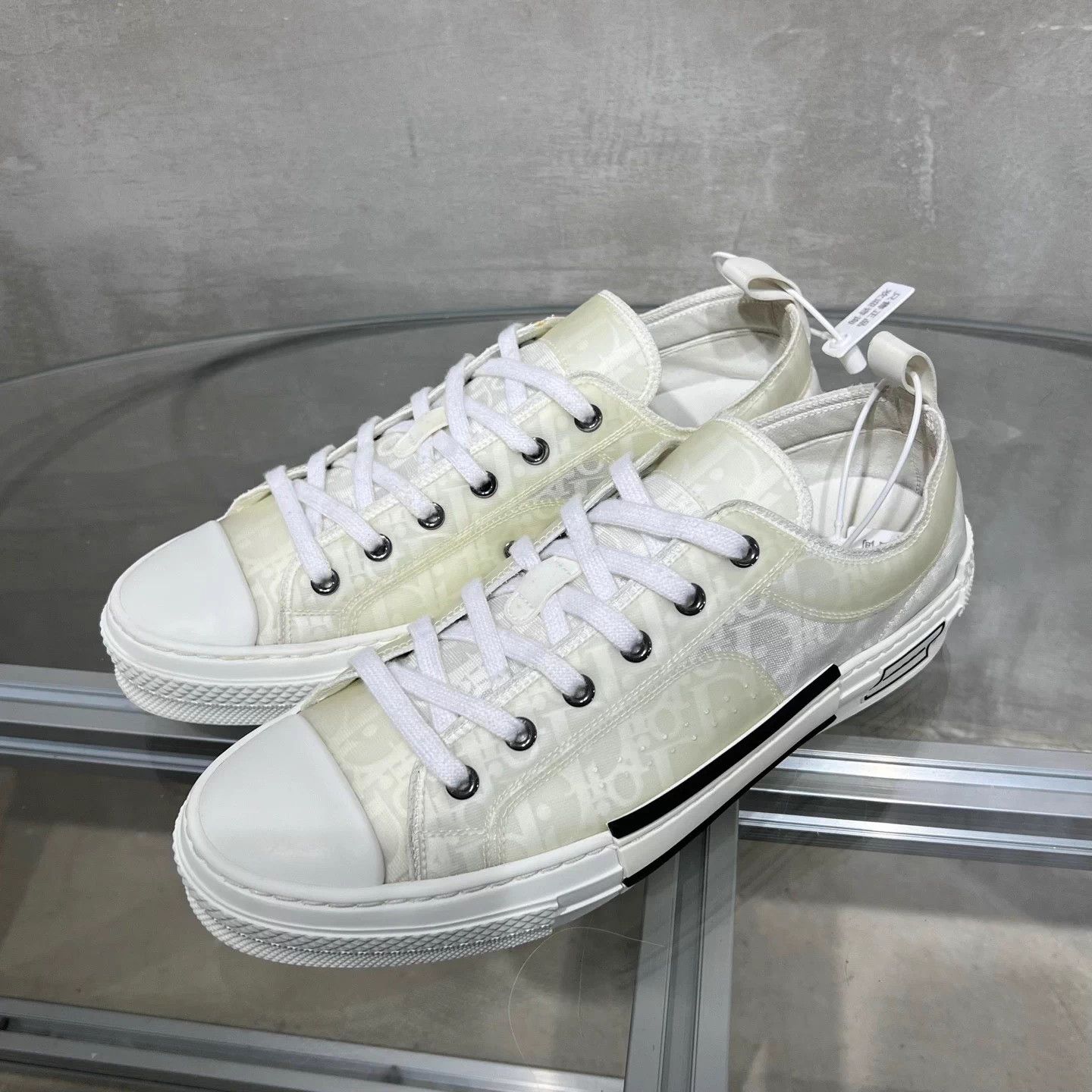 Dior Dior B23 Oblique Print White Sneakers EUR 43 Size US 10 / EU 43 - 2 Thumbnail