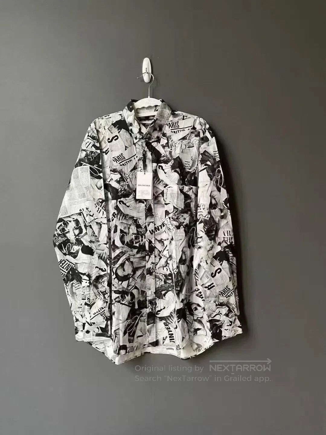 Balenciaga Balenciaga Magazine Print Shirt. Size US M / EU 48-50 / 2 - 1 Thumbnail