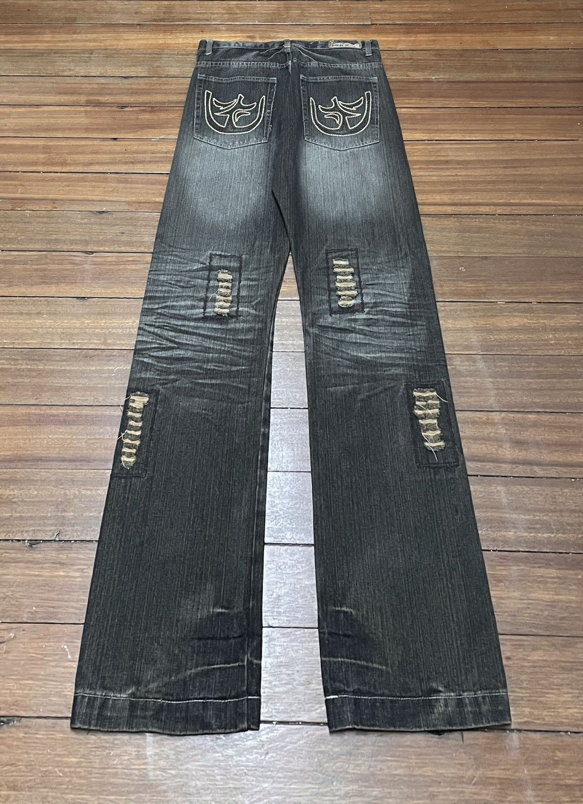 14th Addiction Very Rare Vintage Japanese Brand Indigo 30 Jeans 1990s Size US 32 / EU 48 - 2 Thumbnail