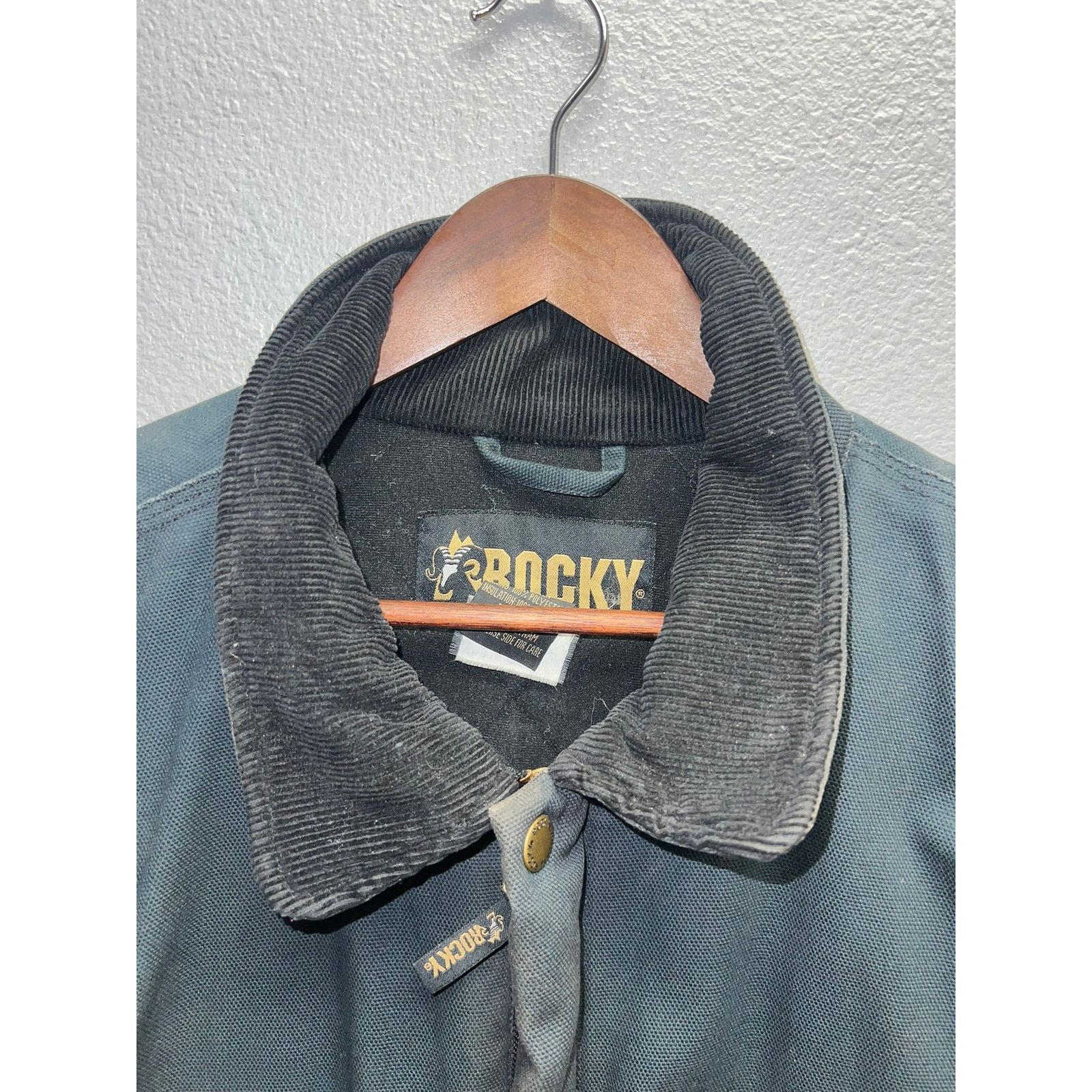 Vintage Vintage Work Wear Black Jacket Rocky Full Zip Heavy VTG XL Size US XL / EU 56 / 4 - 4 Thumbnail
