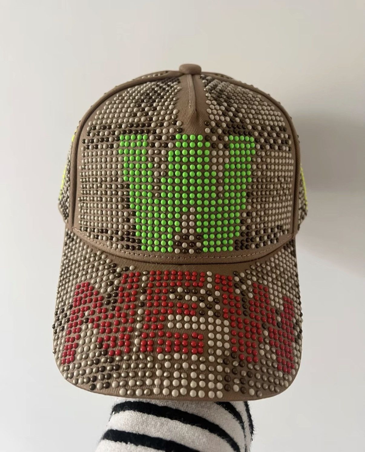 Walter Van Beirendonck Walter Van Beirendonck 25FW Digital Text Baseball Cap- Khaki Size ONE SIZE - 1 Thumbnail