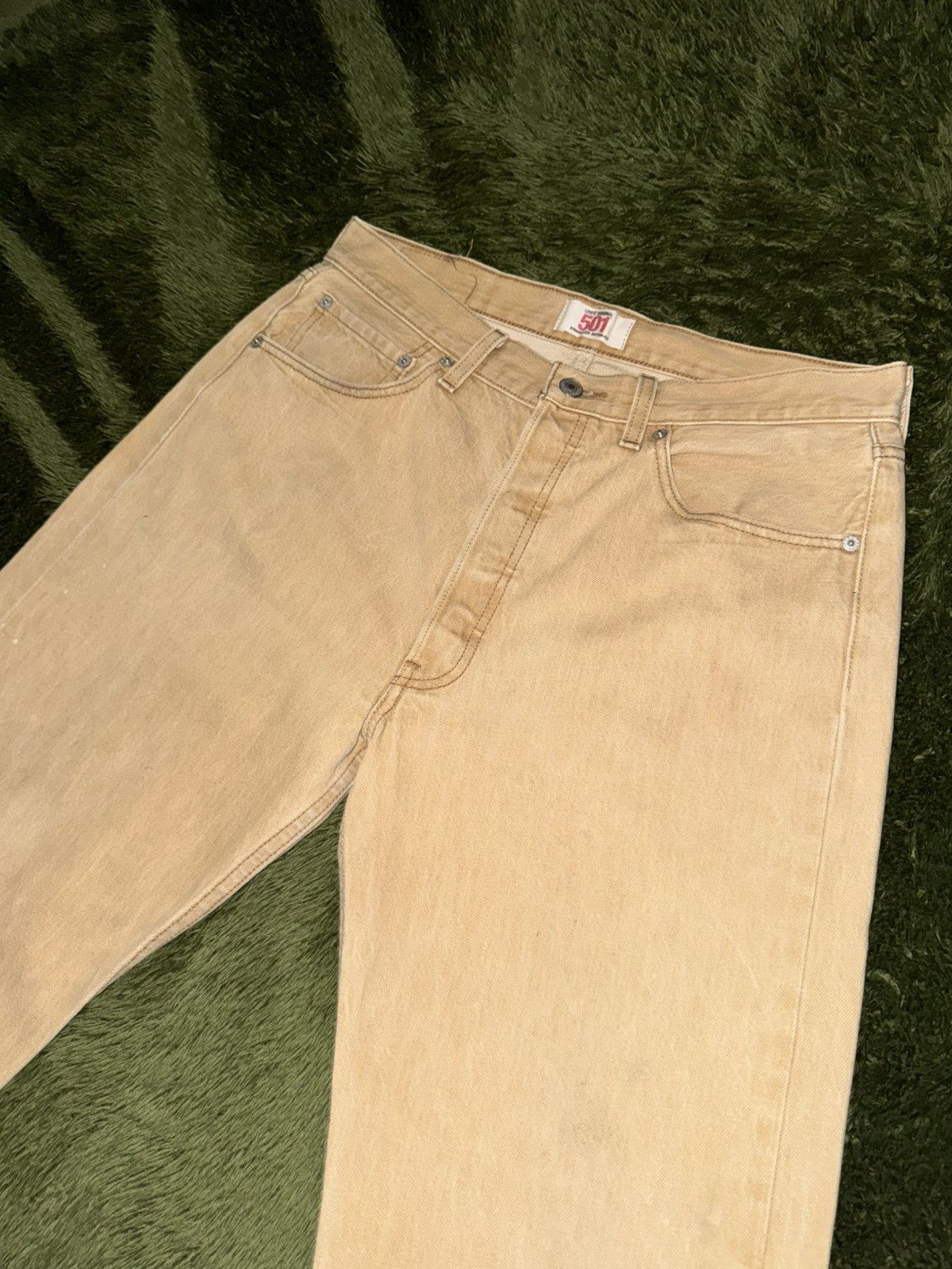 Levi's [W34/L32] Levi’s 501 USA Vintage Wash Beige Denim Pants Size US 34 / EU 50 - 2 Thumbnail