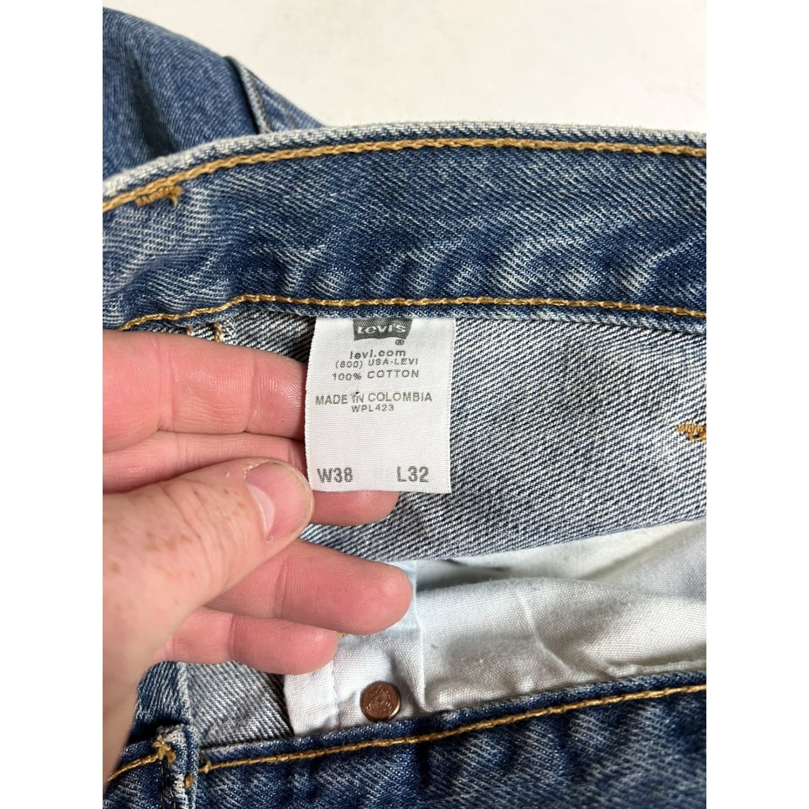 Levi's VINTAGE Levi's 501 Jeans Men's 38x30 Denim Pants Blue Dark 5-Pocket Button Fly Regular Fit USA 90s Cowboy Classicplain Size US 38 / EU 54 - 6 Thumbnail