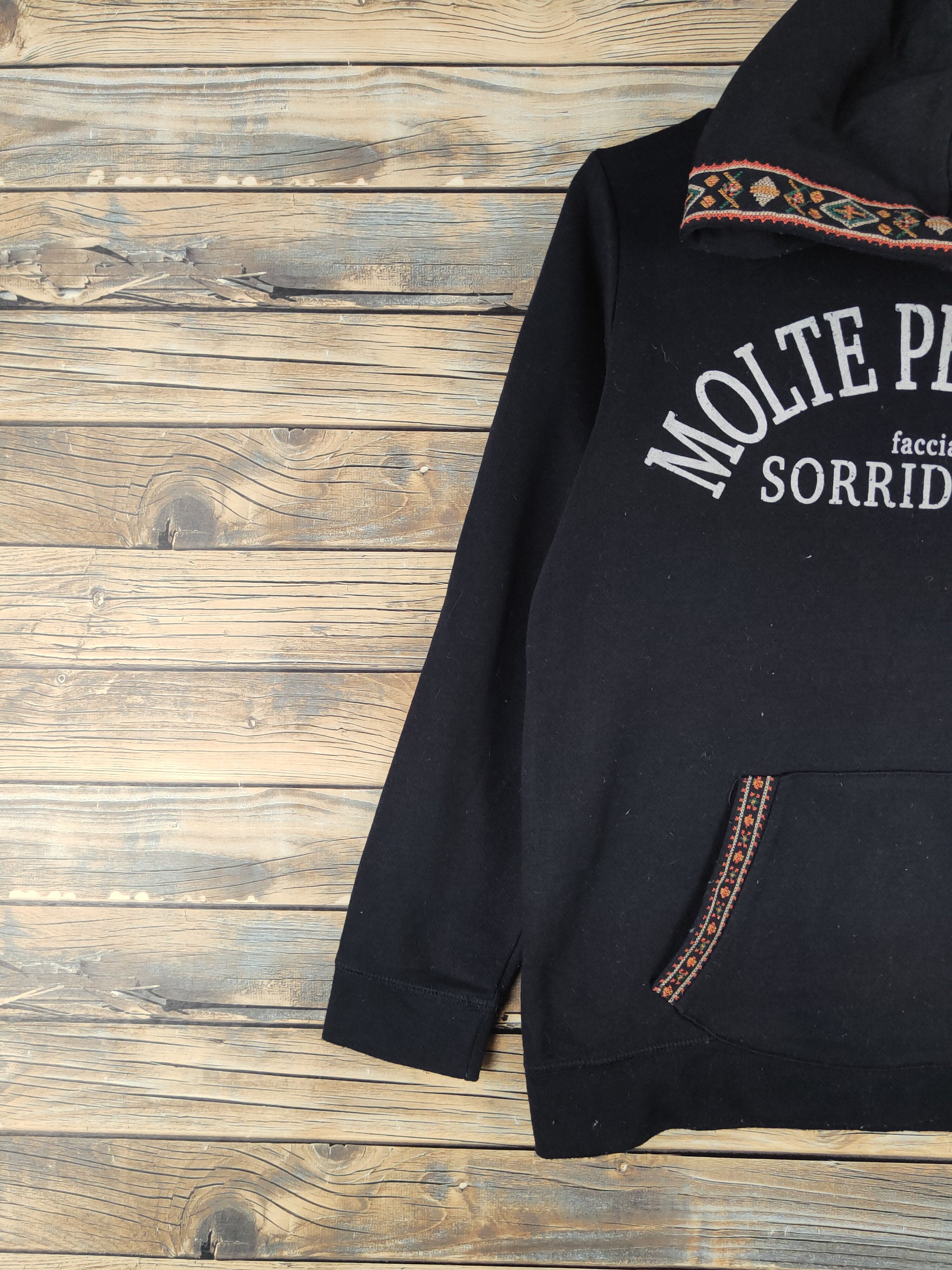 Japanese Brand DL Heart Market Black Hoodie Sweatshirts #2014 Size M / US 6-8 / IT 42-44 - 3 Thumbnail