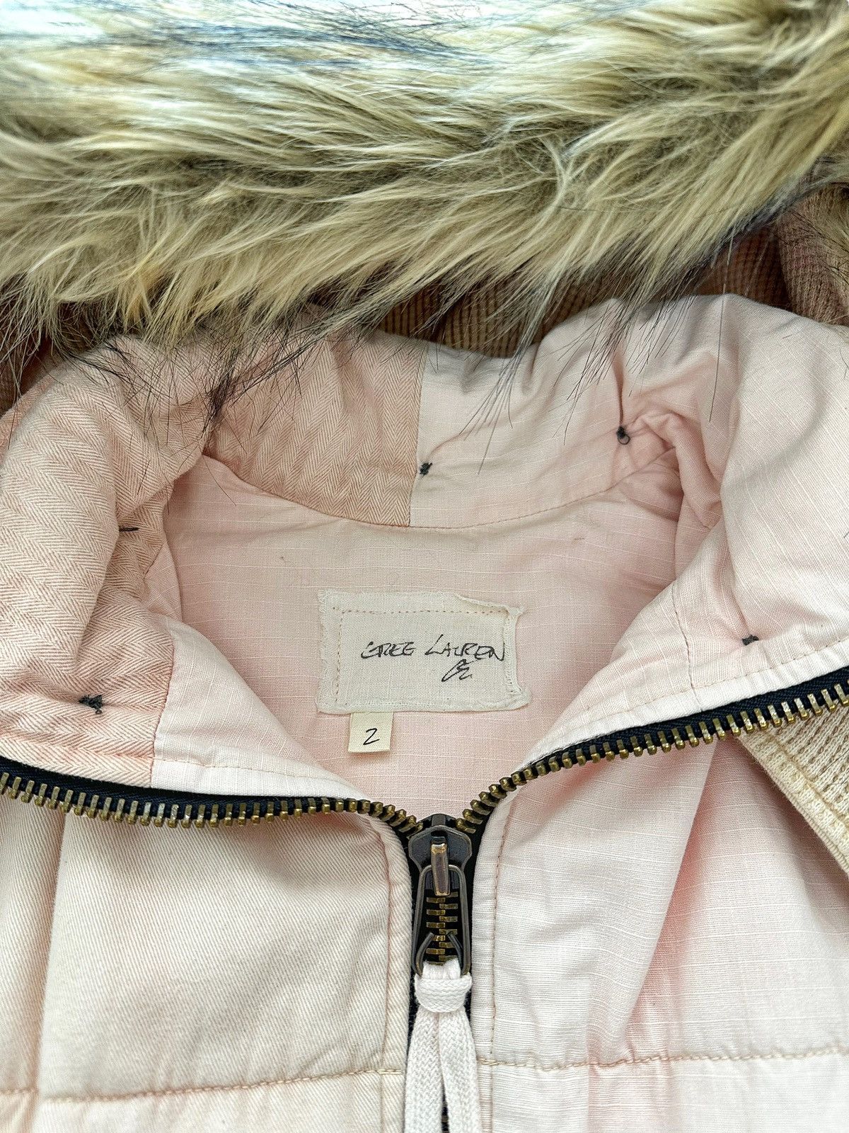 Greg Lauren Sz2 SAMPLE Pink Scrap Vintage Padded Snorkel Parka Size US M / EU 48-50 / 2 - 6 Thumbnail