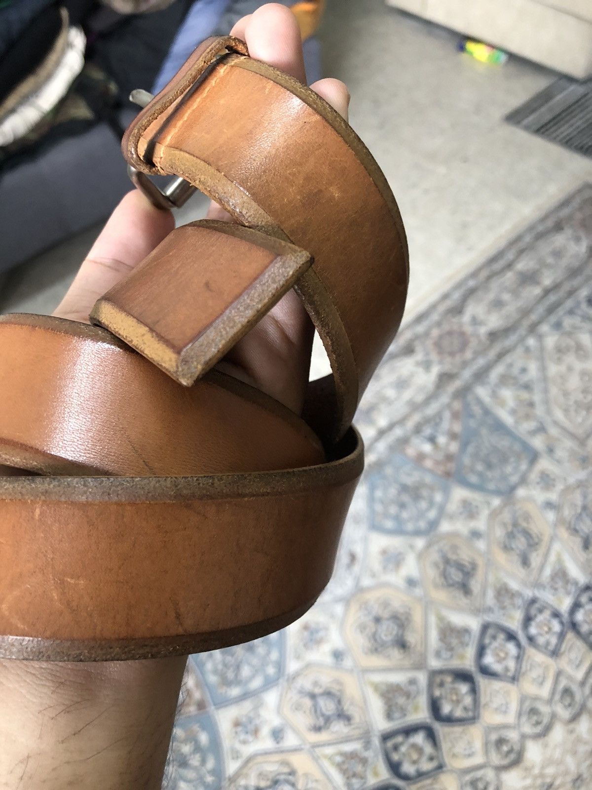 Jil Sander Vintage Jil Sander Brown Leather Belt Size ONE SIZE - 7 Thumbnail