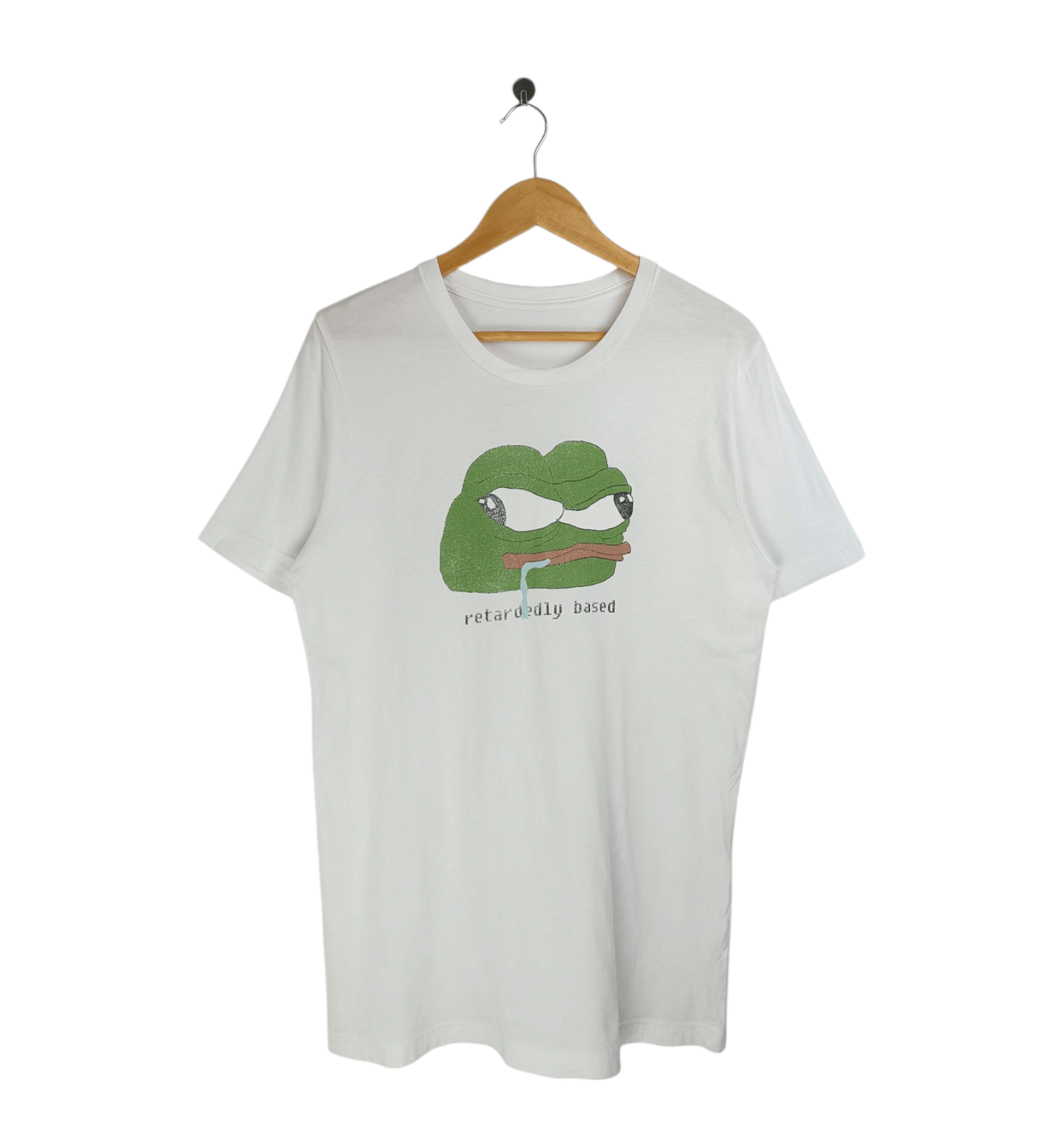 Other VINTAGE RETARDEDLY BASED PEPE FROG MEME FUNNY TEE Size US M / EU 48-50 / 2 - 1 Thumbnail