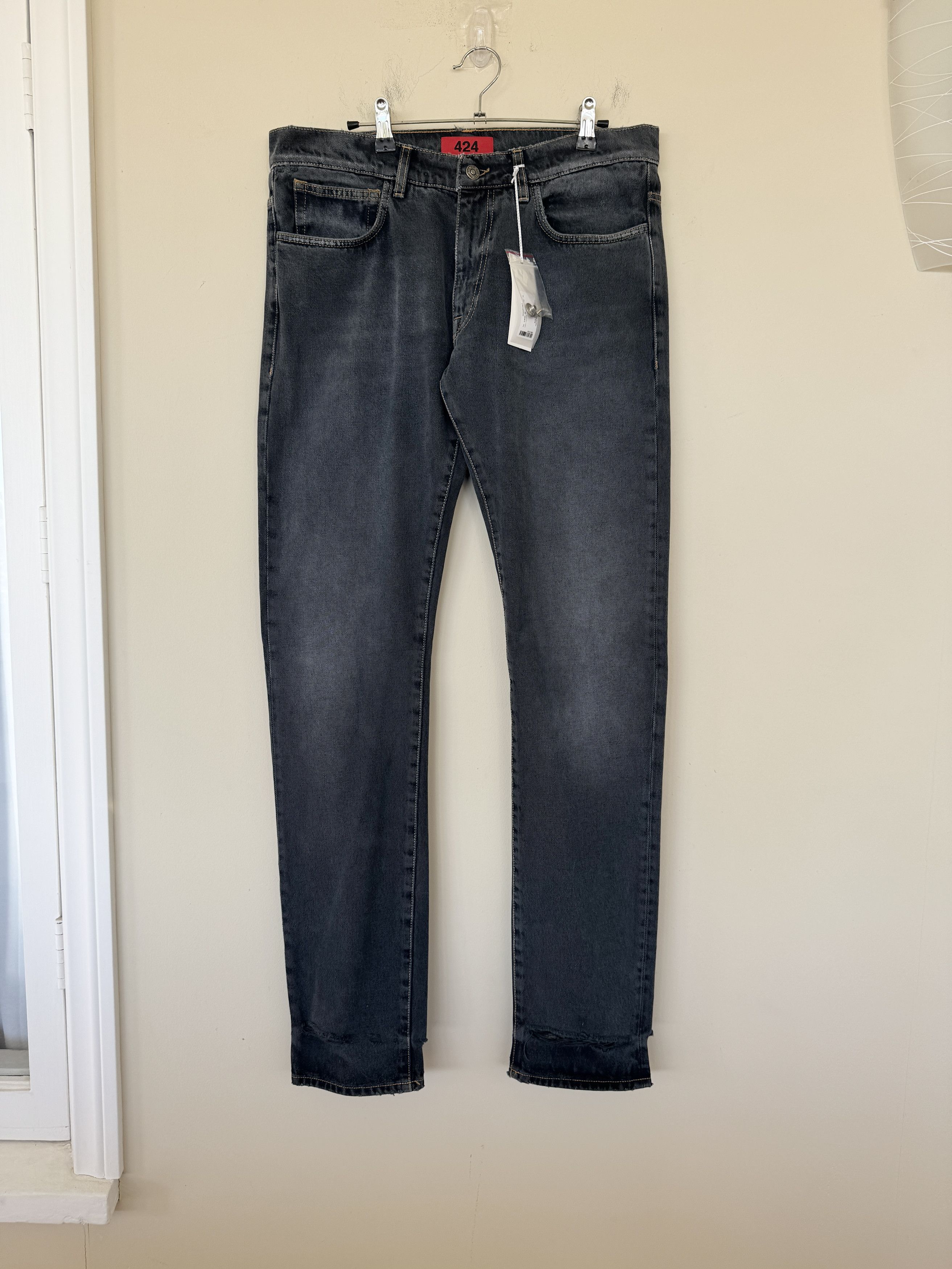 424 424 Gray Wash Denim NWT Size US 34 / EU 50 - 3 Thumbnail