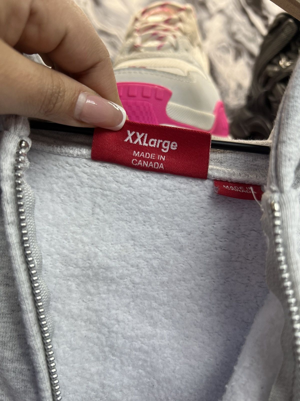 Supreme Supreme Grey Blue Logo Hoodie Size US XXL / EU 58 / 5 - 9 Thumbnail