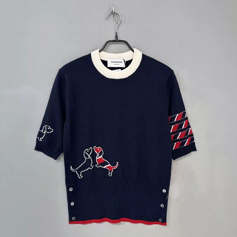 Thom Browne Thom Browne Sausage dog wool knit short sleeves Size US XS / EU 42 / 0 - 1 Thumbnail