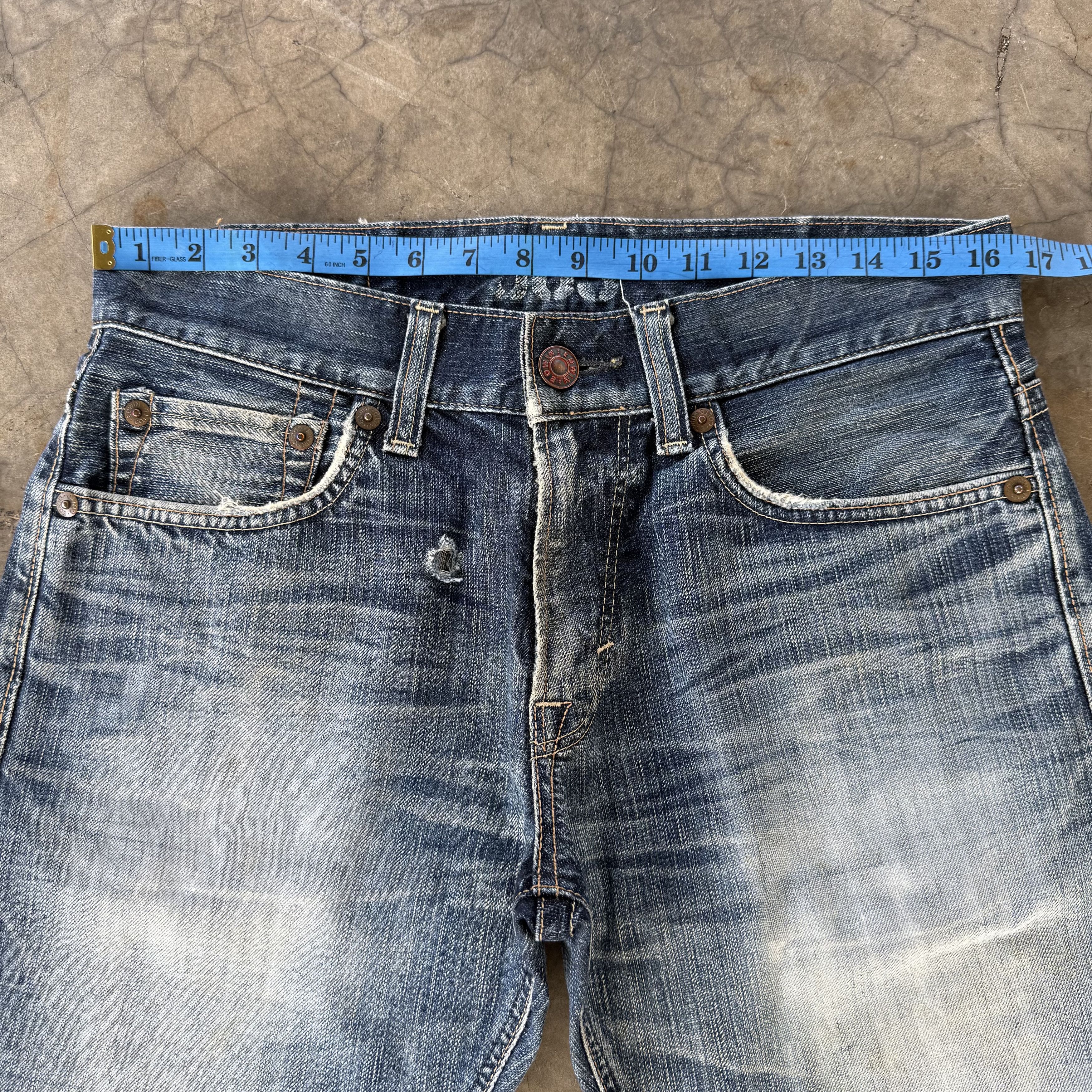 Edwin W33 Vintage Edwin 503 Faded Stone Wash Denim Jean Size US 33 - 5 Thumbnail