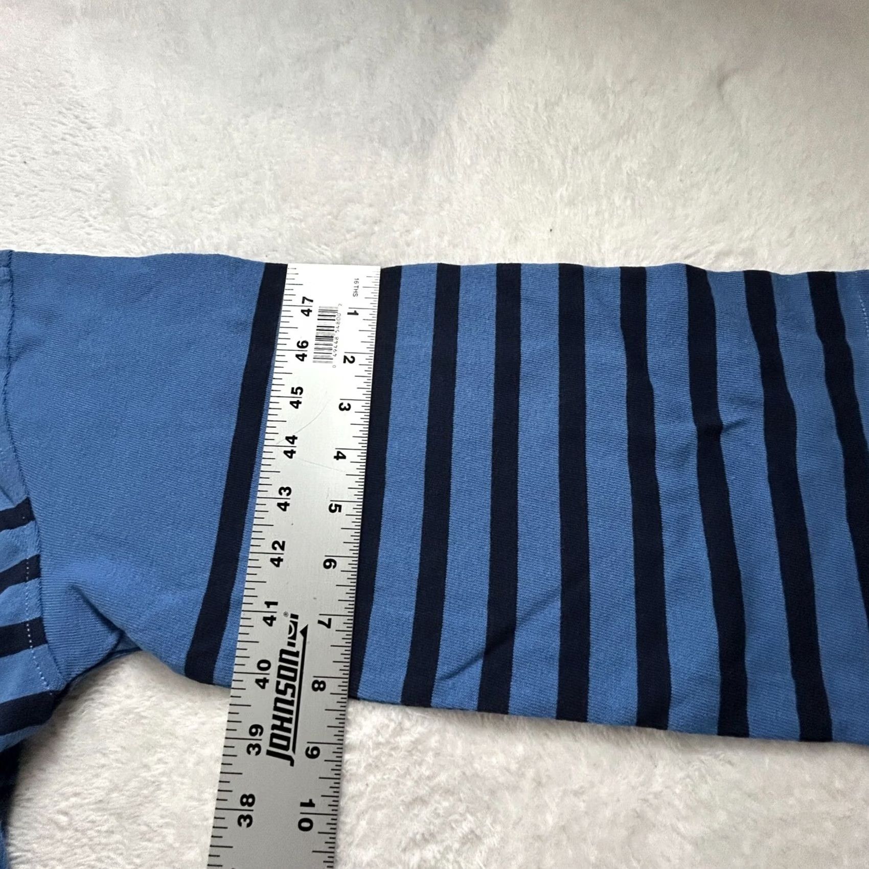 J.Crew NWT J.Crew Women Striped V-Neck Long Sleeve Tunic Top Medium Blue T-Shirt NWT BA38 Size M / US 6-8 / IT 42-44 - 7 Thumbnail