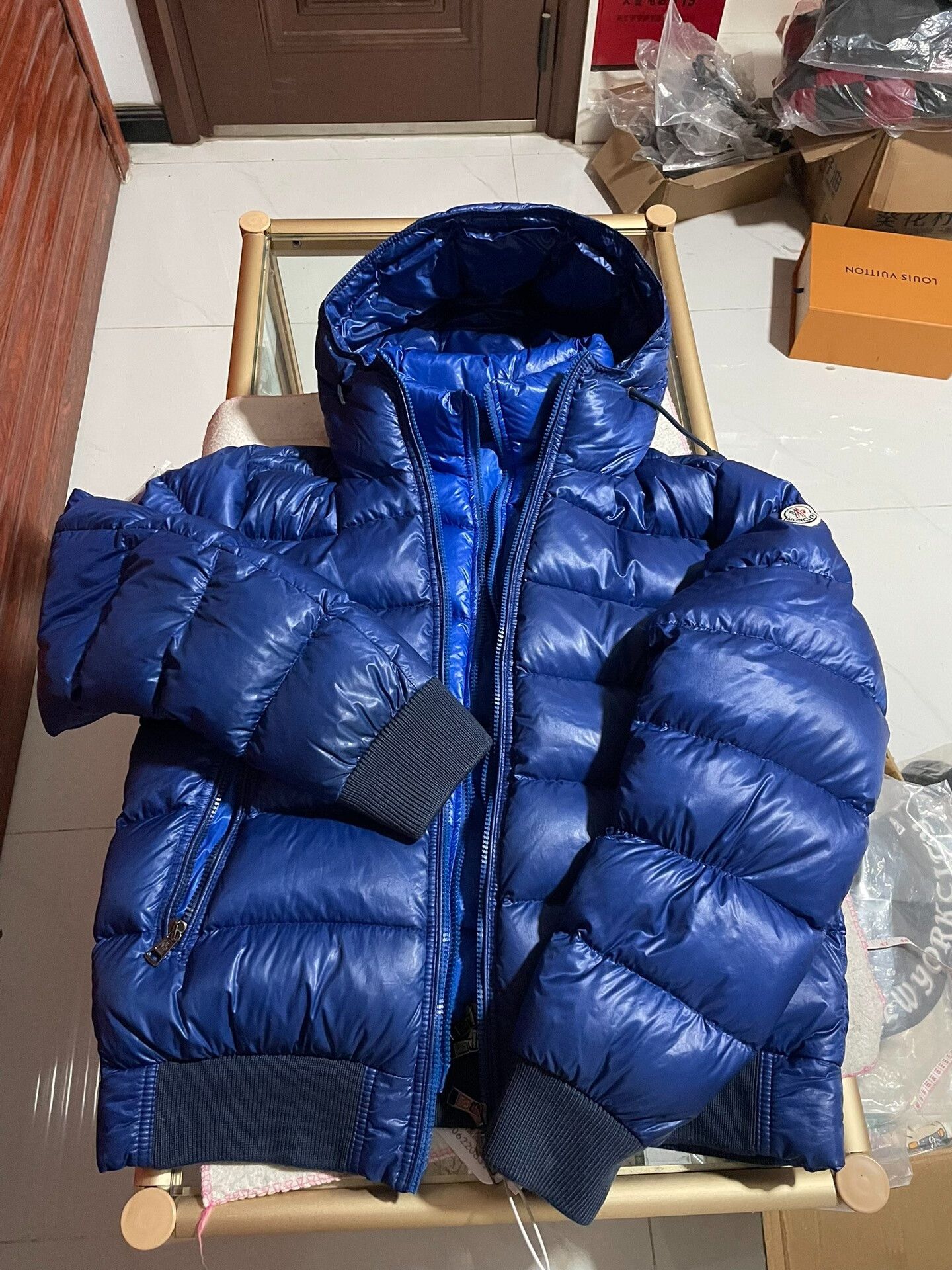 Moncler Moncler Blue Two-Piece Hooded Down Jacket Size US L / EU 52-54 / 3 - 1 Thumbnail