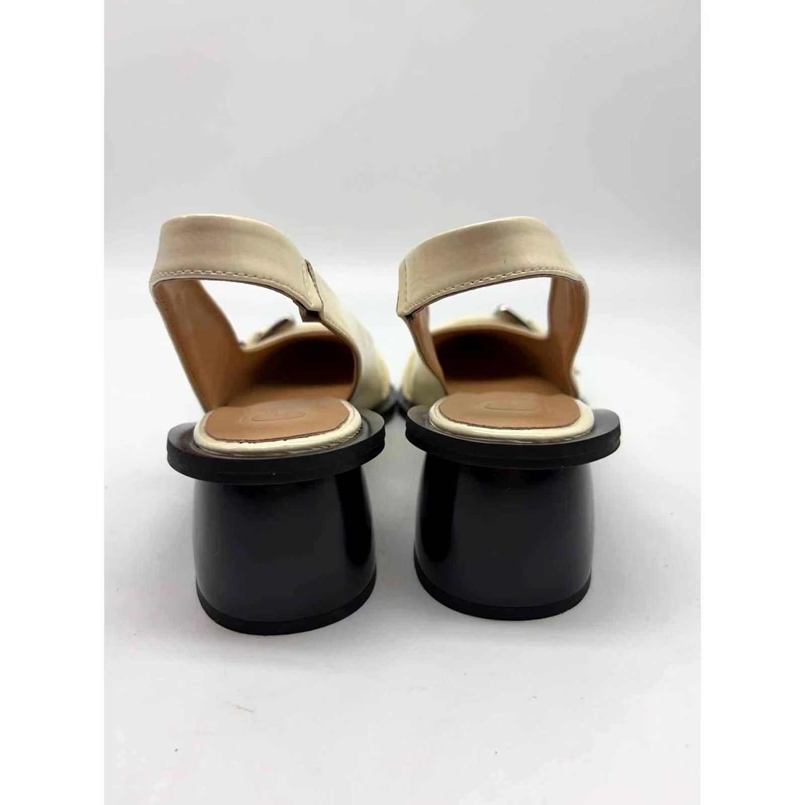 Ganni Ganni Ivory Sling Back Heels Size 40, US 40, Mid Heel, Brand Ivory, Sling Back, Heels, Ganni, 40, Regular, Excellent Used, Women, 40 Size US 10 / IT 40 - 3 Thumbnail