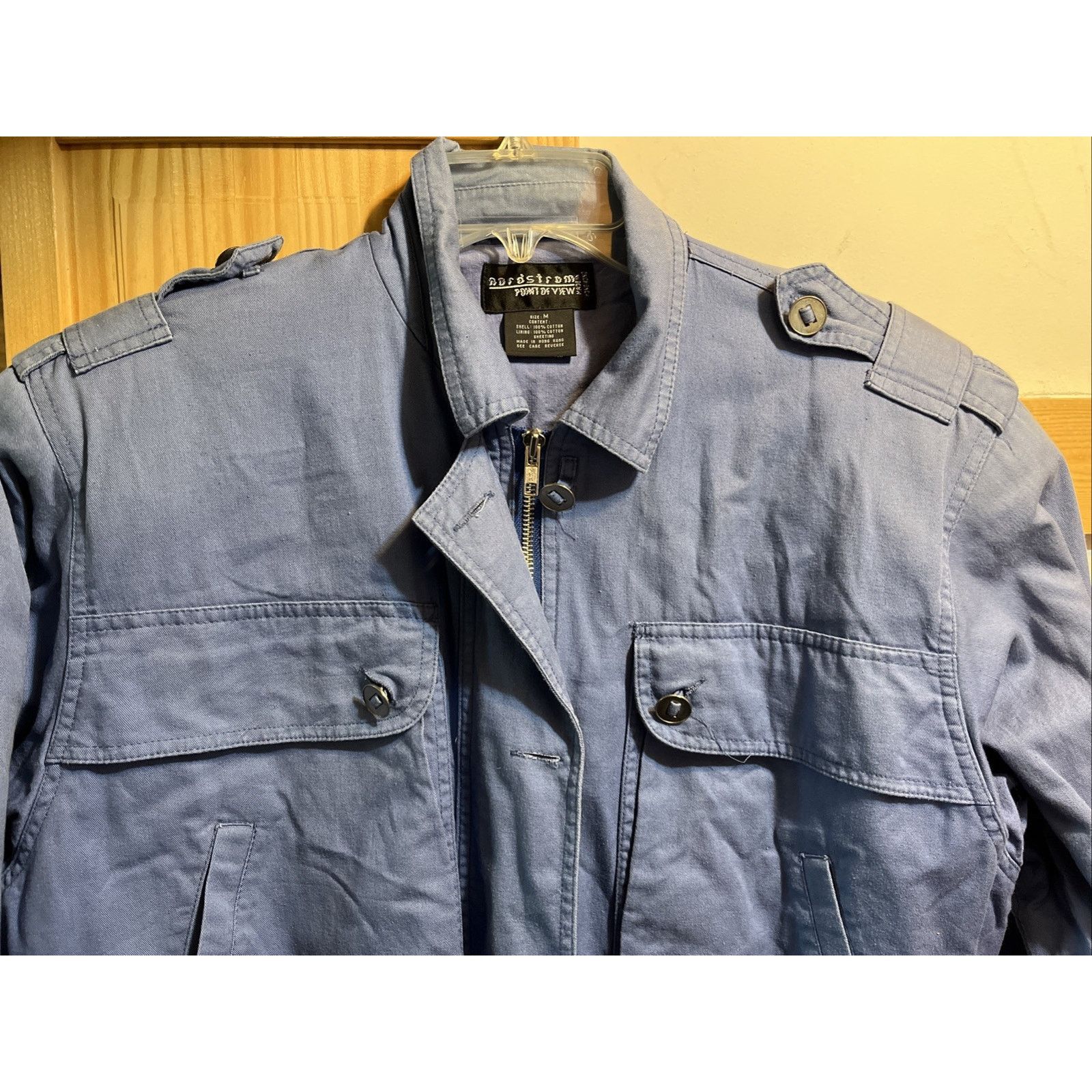 Nordstrom Nordstrom Women’s M Jacket Point Of View Blue Safari Canvas Size M / US 6-8 / IT 42-44 - 4 Thumbnail