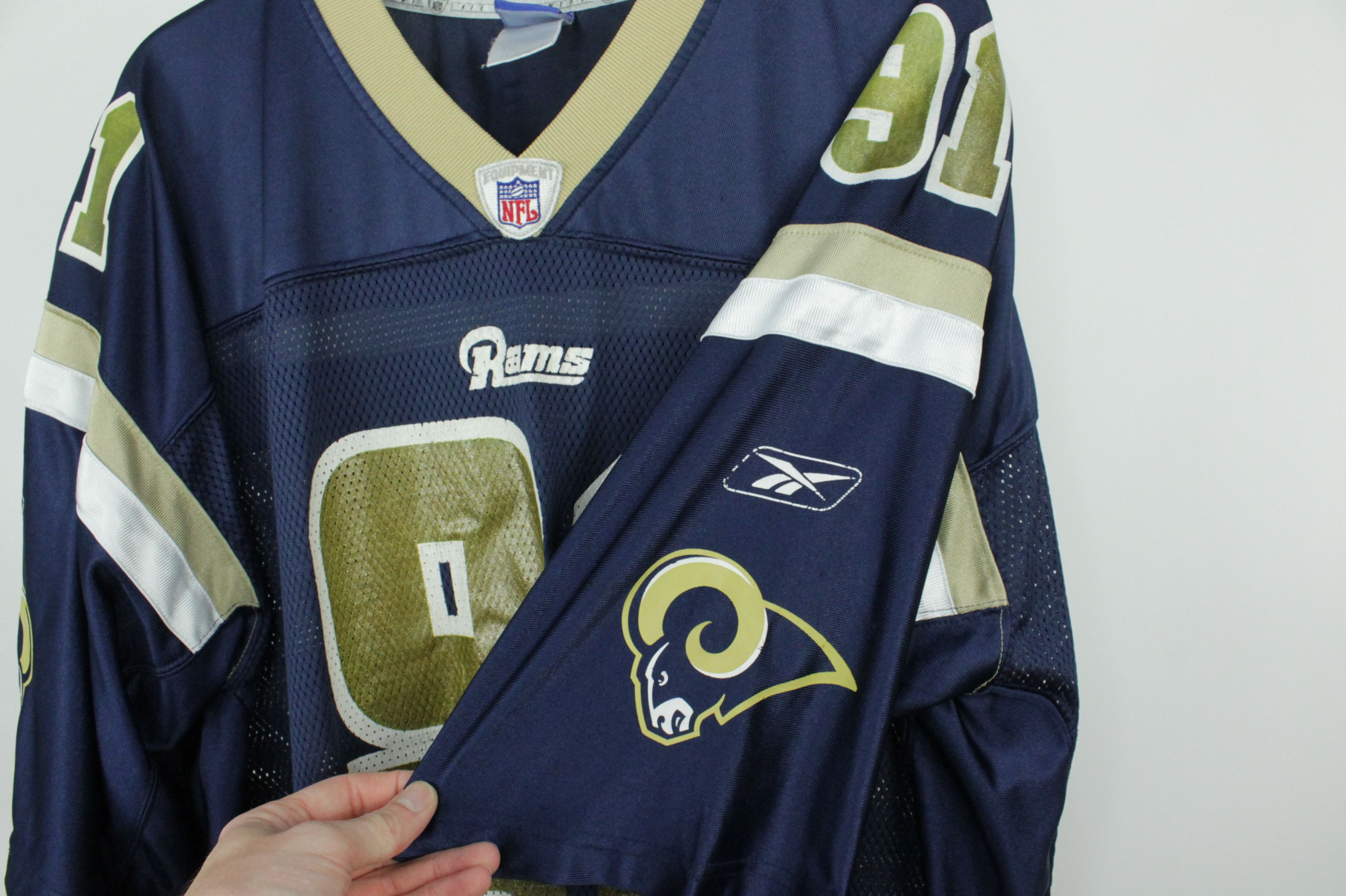 NFL × Reebok Reebok NFL St Louis Rams 91# Little Home Jersey Shirt Size US XL / EU 56 / 4 - 5 Thumbnail