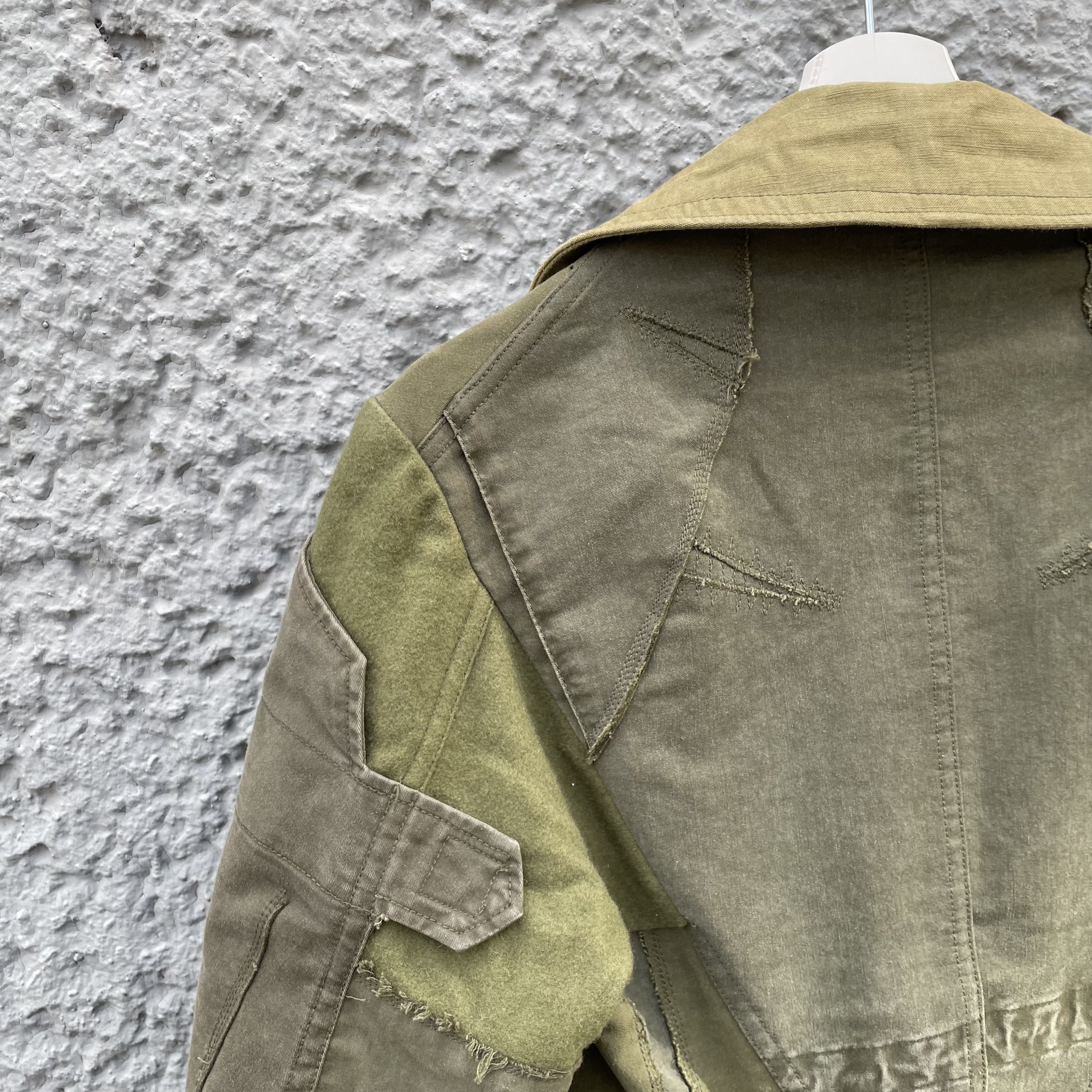 Comme des Garcons CDG Junya Watanabe Reworked Patchwork Military Coat F/W06 Size L / US 10 / IT 46 - 7 Thumbnail