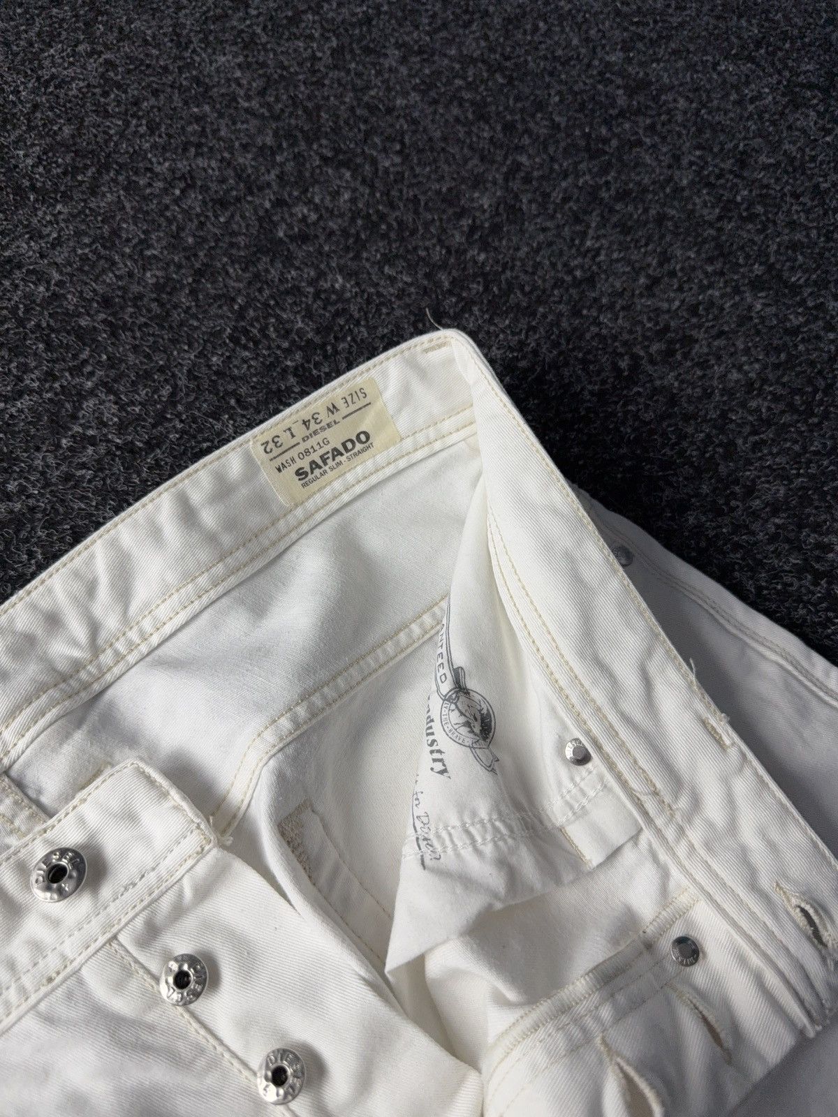 Diesel × Japanese Brand Rare Diesel Industries Safado Distressed Denim Jeans Size US 34 / EU 50 - 8 Thumbnail