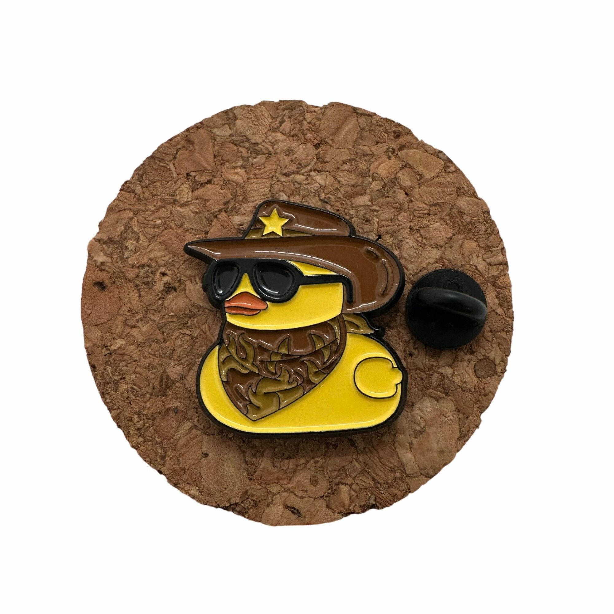 Other ✨Enamel Lapel Pin duck cap with cowboy hat glasses and banda Size ONE SIZE - 2 Thumbnail
