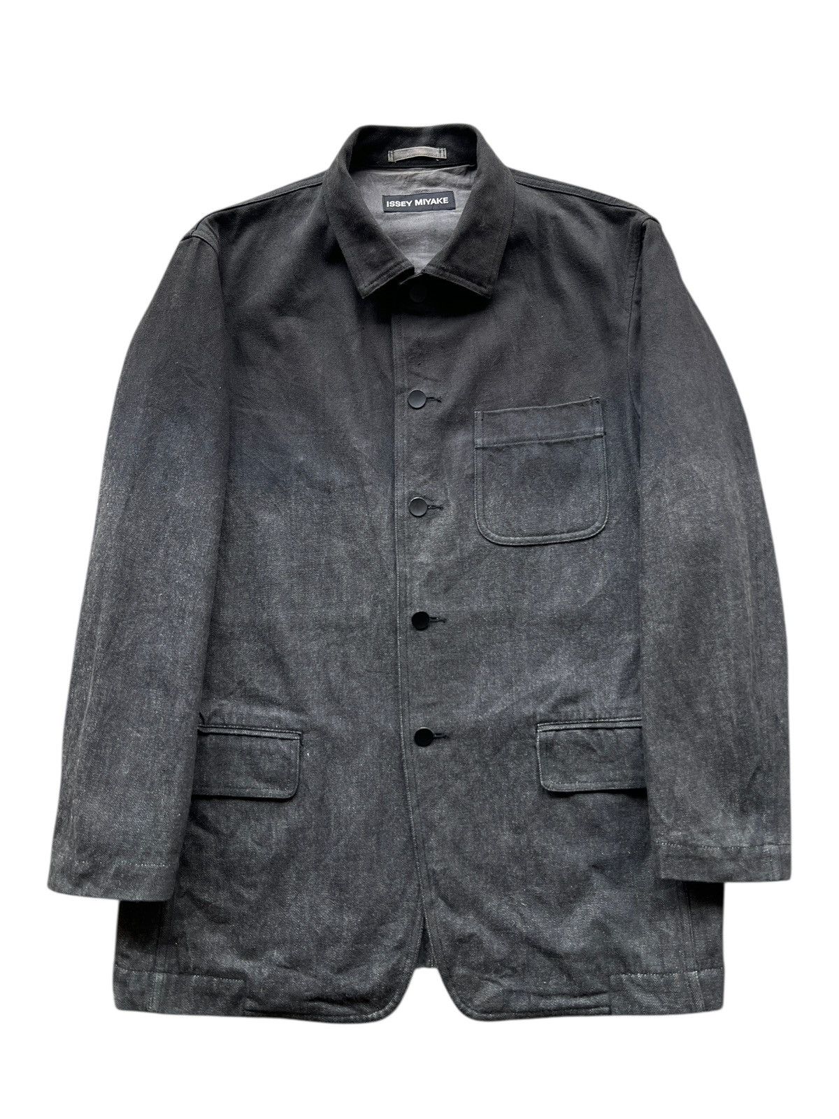 Issey Miyake 🔥 Rare Issey Miyake Dyed Denim Chore Jacket Size US M / EU 48-50 / 2 - 5 Thumbnail