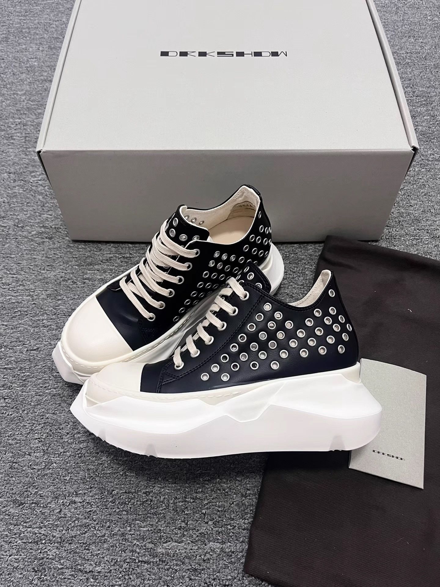 Rick Owens Rick Owens 23SS Hollow Out Steel Ring Platform Sneakers K34 Size US 5 / IT 35 - 1 Thumbnail