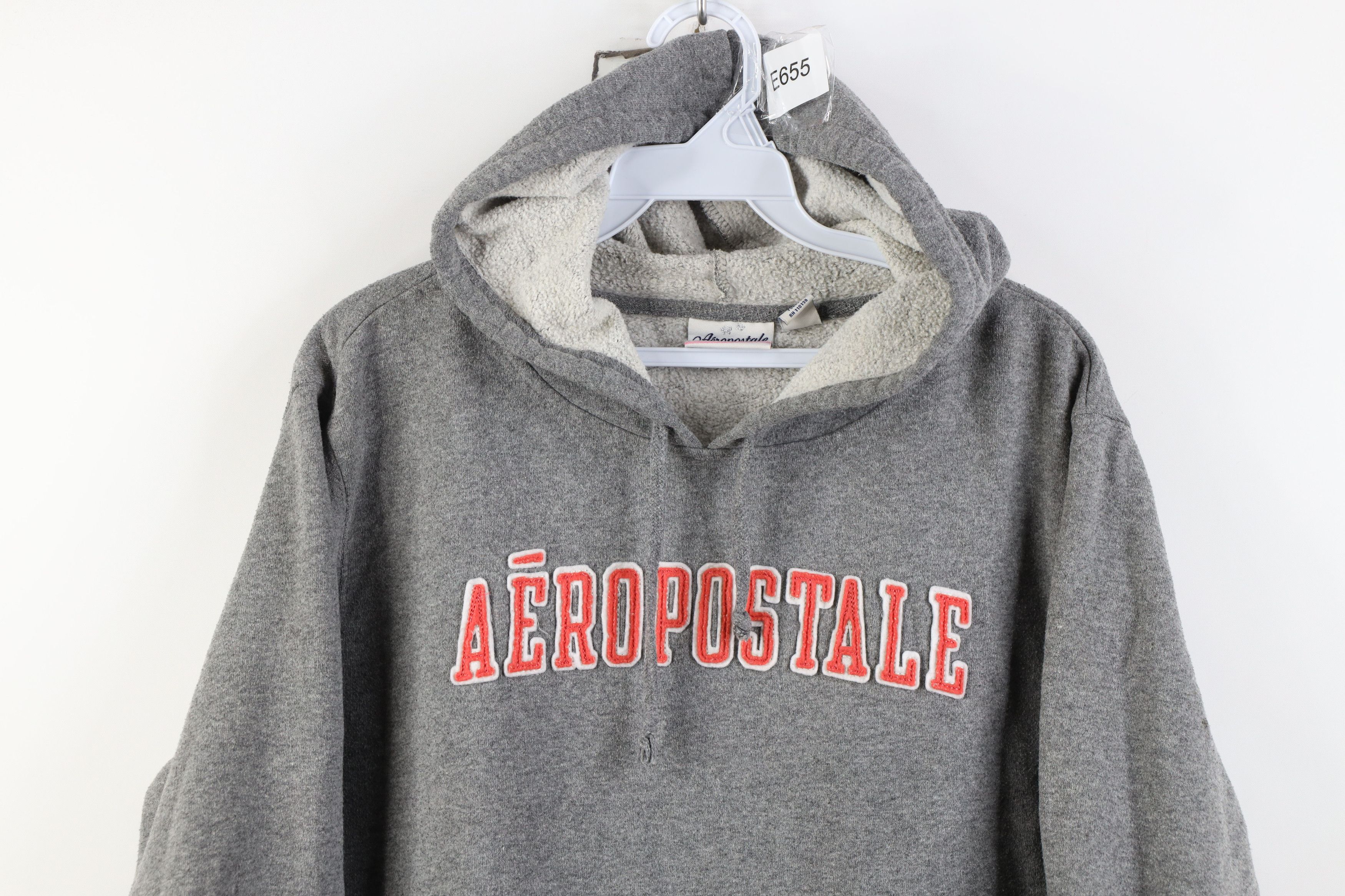 Aeropostale Vintage 90s Y2K Aeropostale Babydoll Cropped Hoodie Gray Size L / US 10 / IT 46 - 2 Thumbnail
