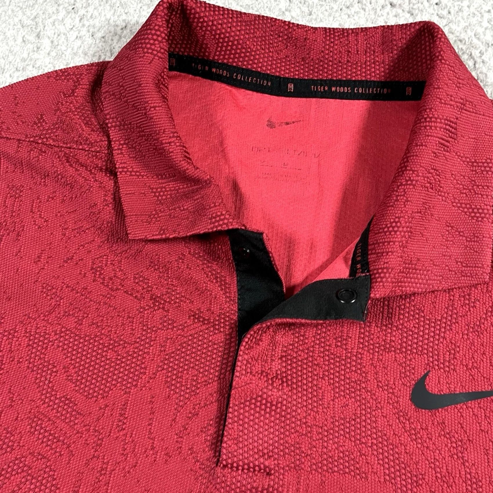 Nike Nike Tiger Woods Polo Shirt Mens M Red Dri-Fit ADV Snap Collar Performance Golf Short Sleeve Geometric Logo Classic Size US M / EU 48-50 / 2 - 4 Thumbnail