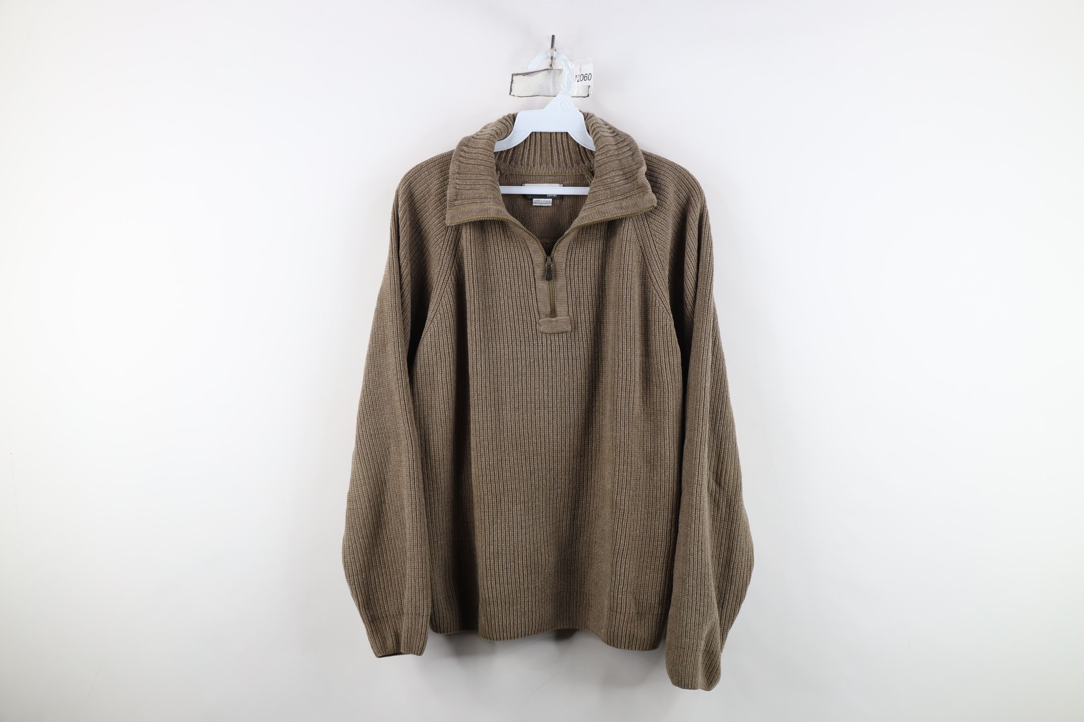 Vintage Vintage 90s Streetwear Fit Ribbed Fleece Half Zip Sweater Size S / US 4 / IT 40 - 1 Thumbnail