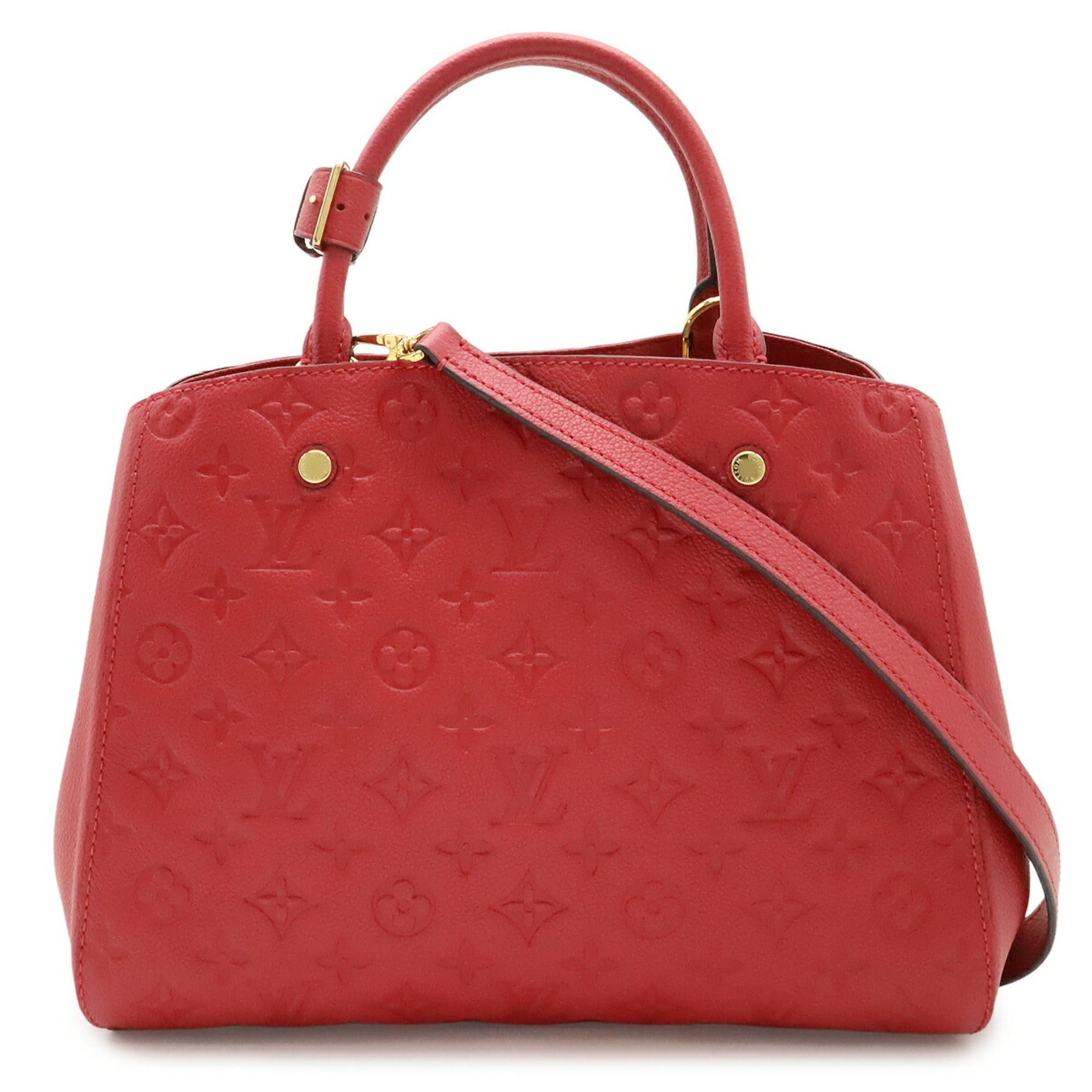 Louis Vuitton Louis Vuitton Monogram Empreinte Montaigne MM Handbag Shoulder Bag Dahlia Fuchsia Pink M41196 Size ONE SIZE - 1 Thumbnail