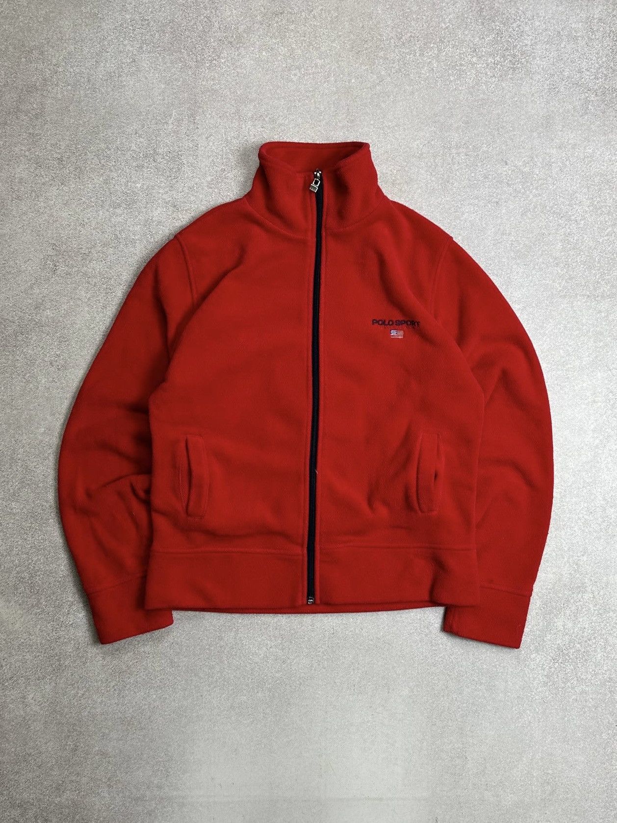 Polo Ralph Lauren Vintage Polo Ralph Lauren Cotton Red Zip Track Jacket S Size US S / EU 44-46 / 1 - 1 Thumbnail