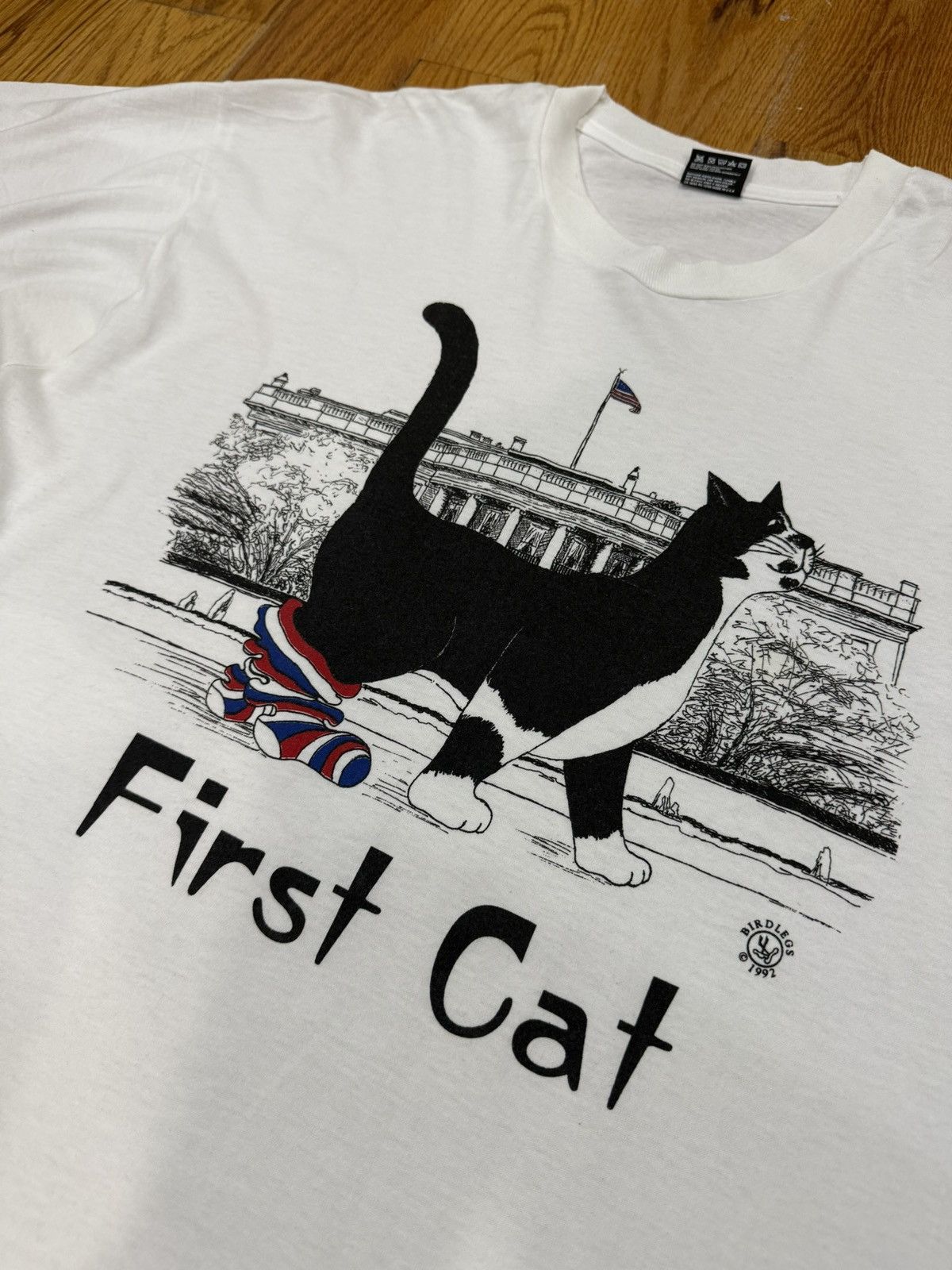 Vintage Vintage First Cat Tee Size US XL / EU 56 / 4 - 2 Thumbnail