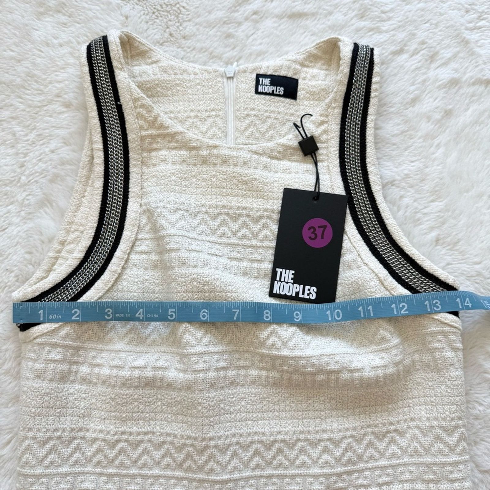 The Kooples NWT The Kooples women tweed white dress size 0 or XS/S 325$ Size XS / US 0-2 / IT 36-38 - 10 Thumbnail