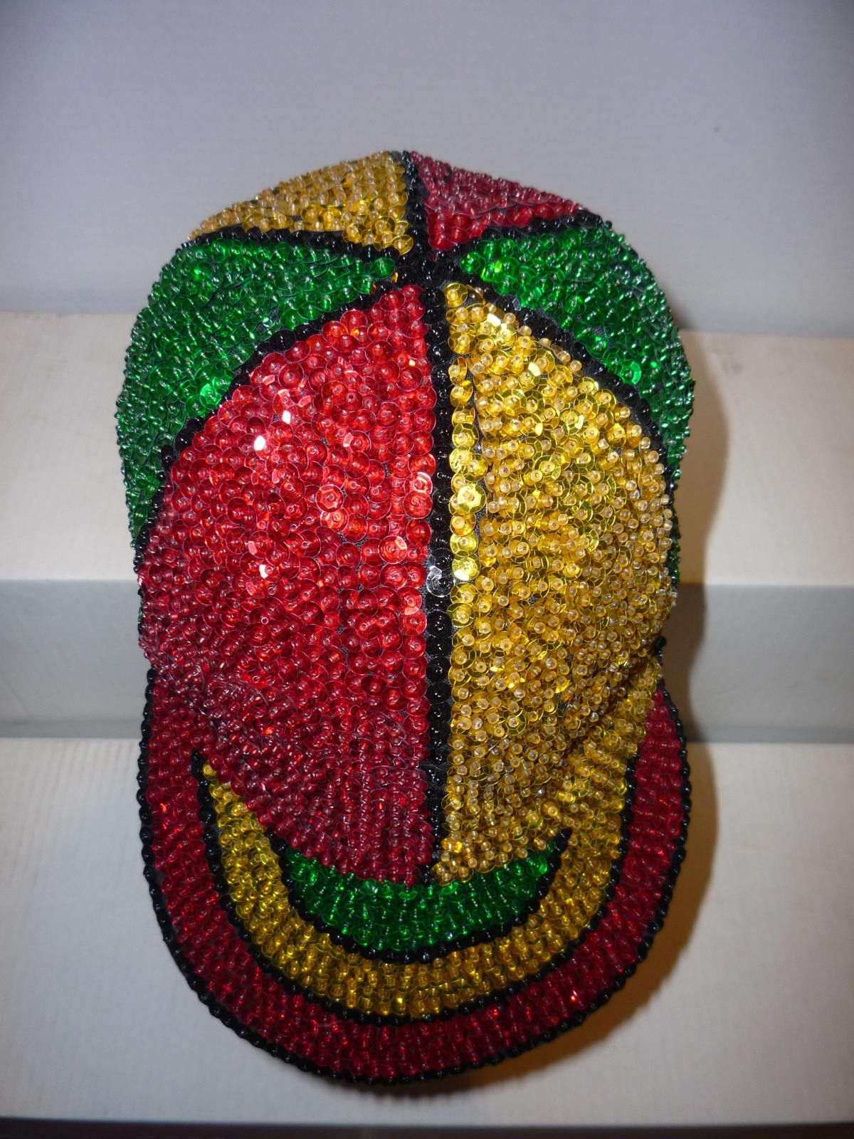 Designer Sequin Baseball Cap Jamaica Color Size ONE SIZE - 1 Preview