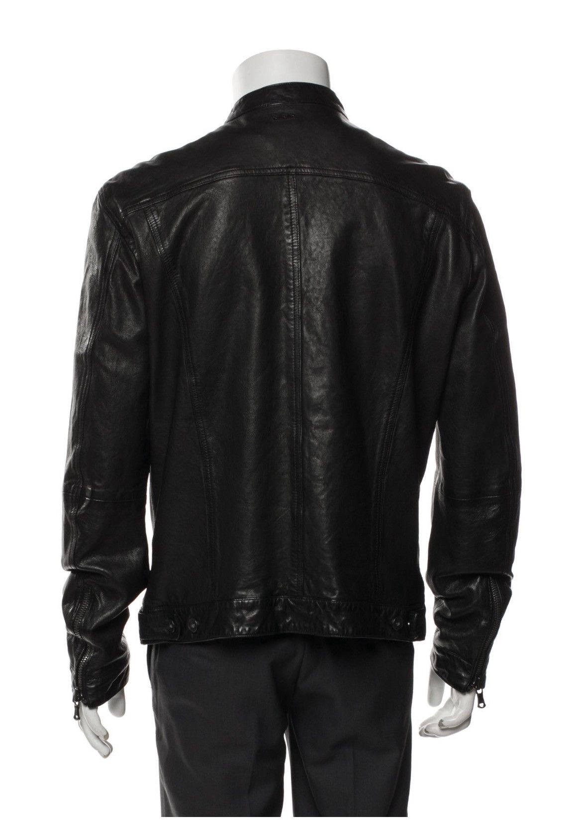 John Varvatos Brando band collar leather jacket. Large Size US L / EU 52-54 / 3 - 8 Thumbnail