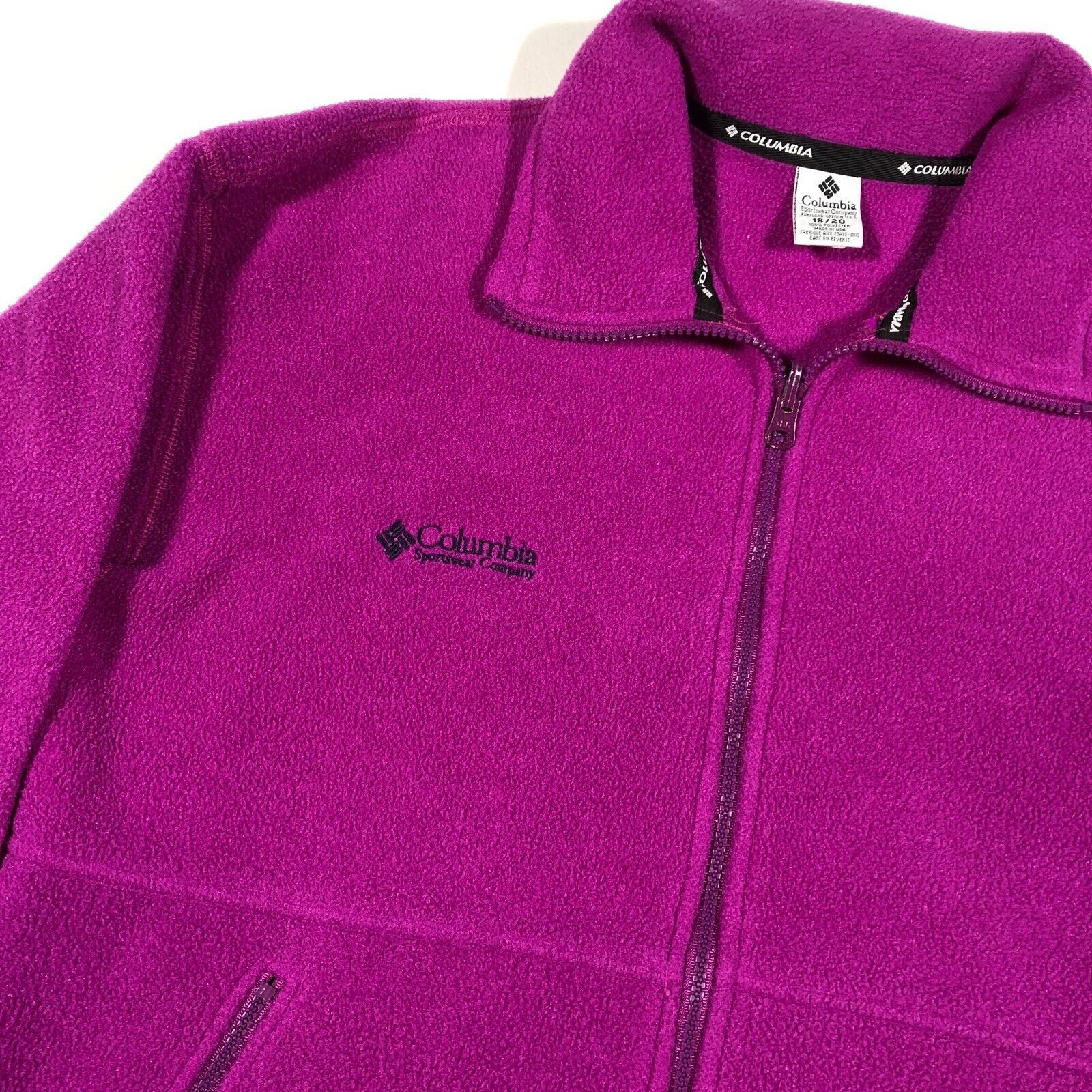 Columbia Columbia Sportswear Bright Purple Full Zip Fleece Sweater Size XL / US 12-14 / IT 48-50 - 2 Thumbnail