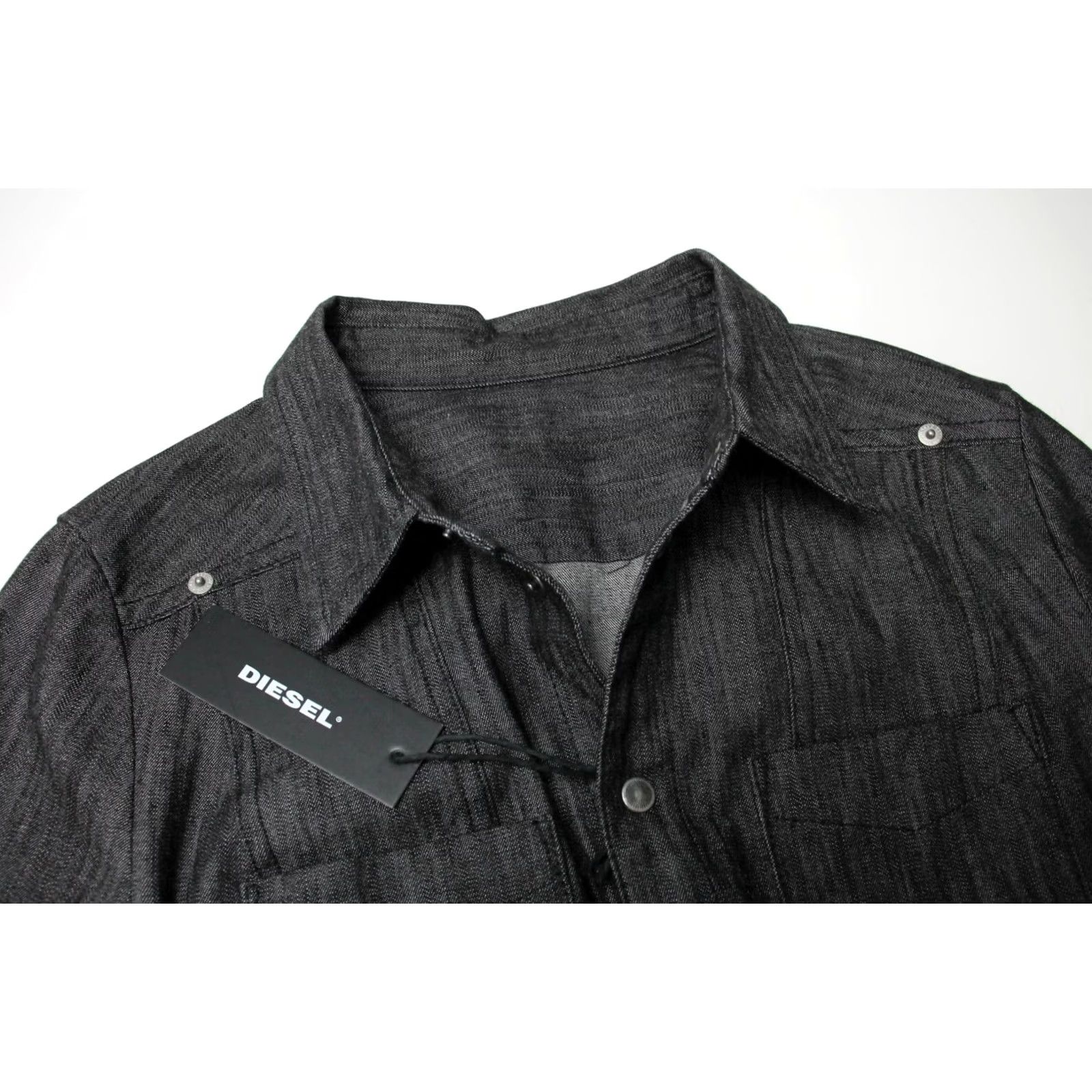Diesel DIESEL Shirt Women's SMALL Casual Buttoned Western Slimming Denim Grey Size S / US 4 / IT 40 - 4 Thumbnail