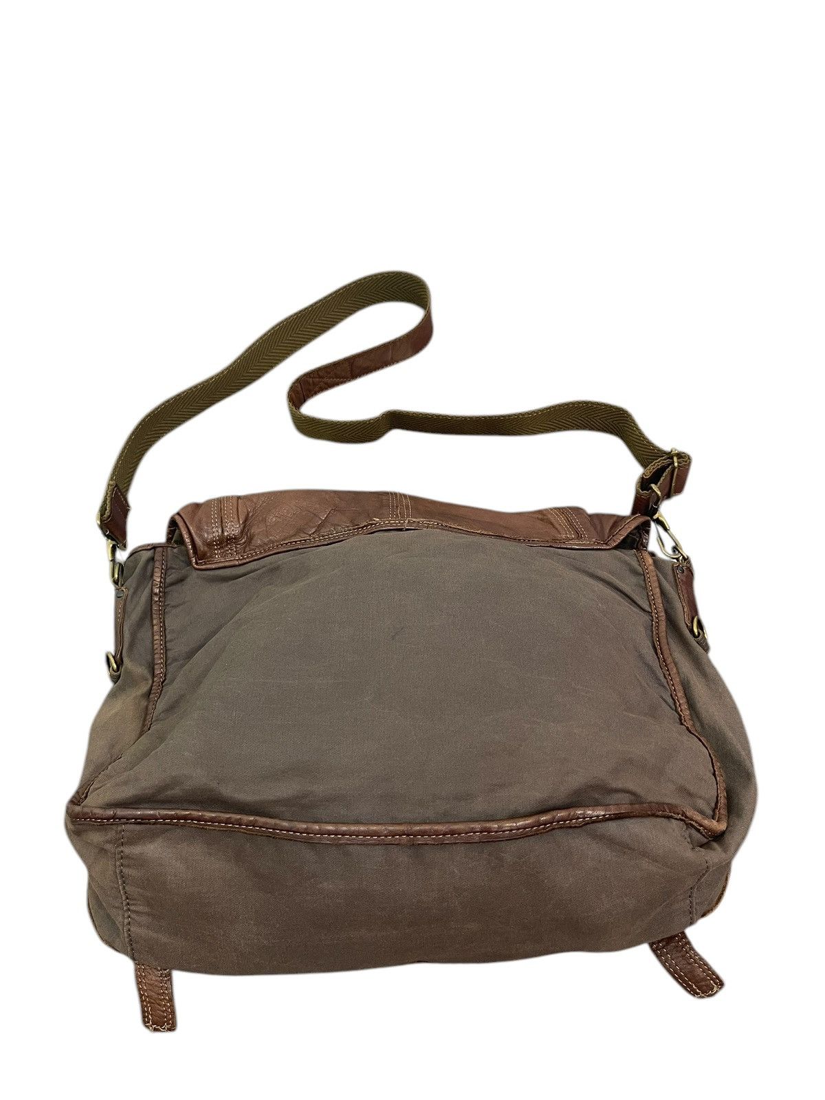 Japanese Brand Leather Patina Cotton Vtg Zer Japan Messenger Bag 1🟩3 Size ONE SIZE - 12 Thumbnail