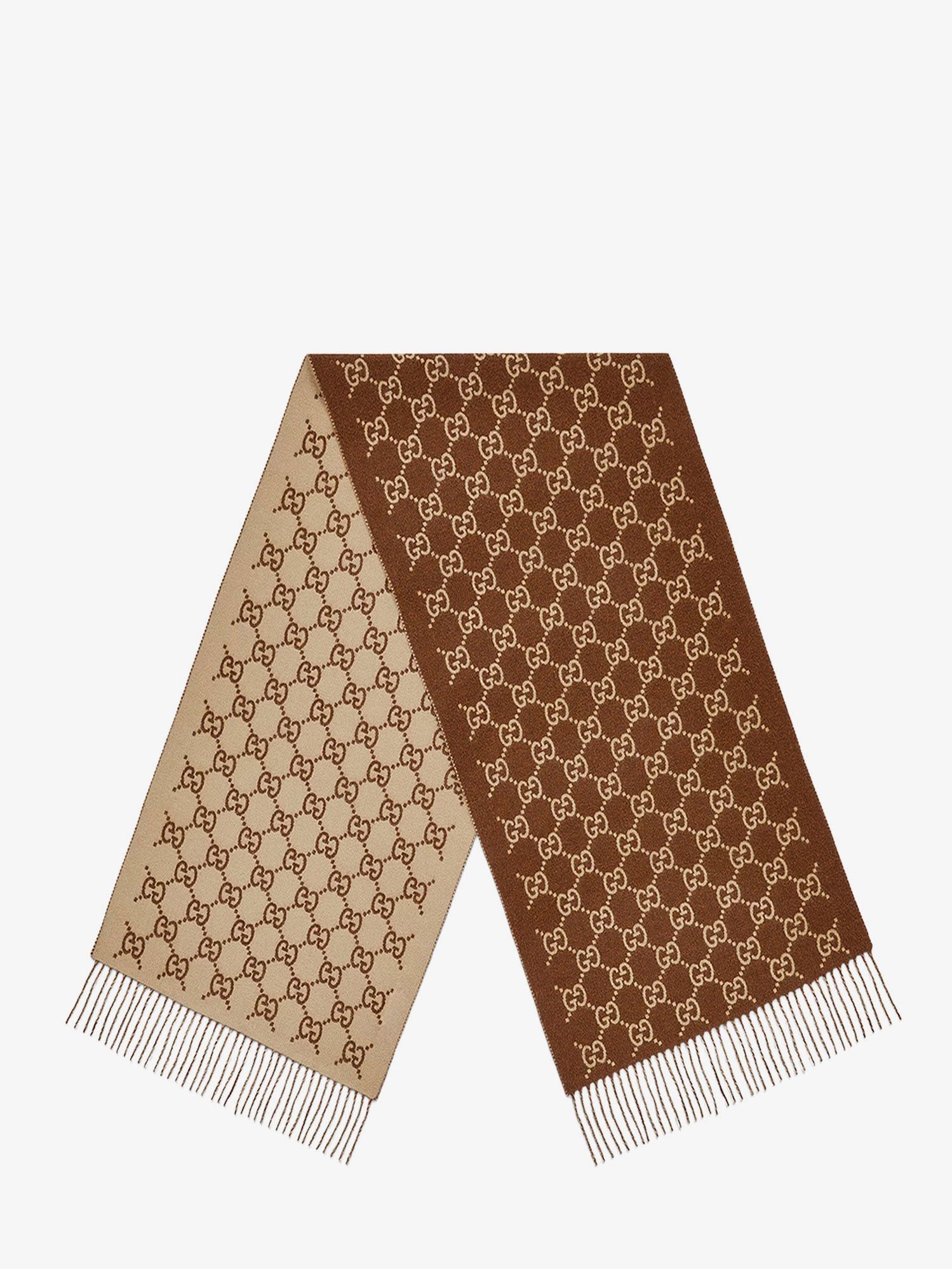 Gucci Cashmere Scarf With Gg Print Size ONE SIZE - 1 Thumbnail