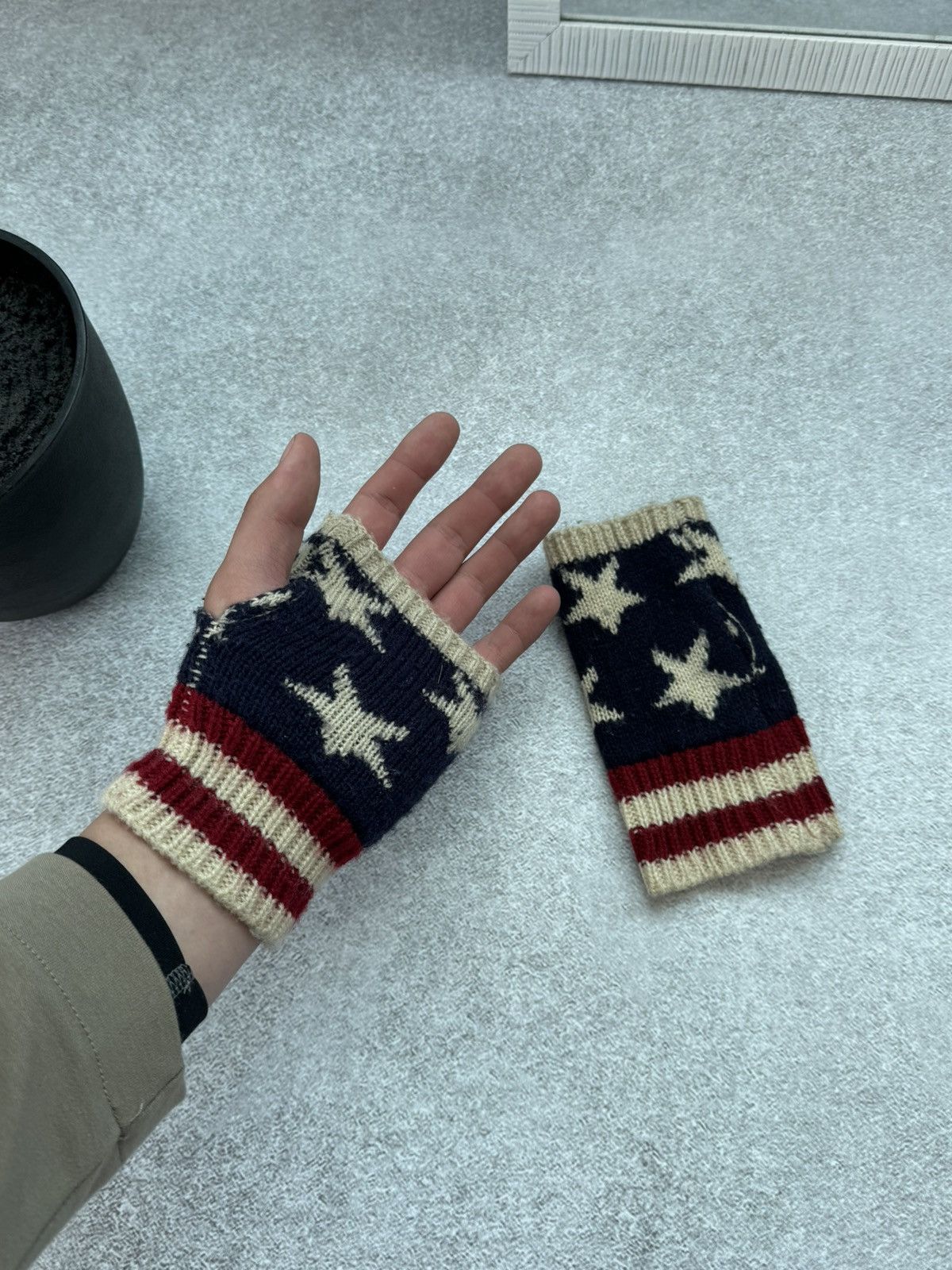 Polo Ralph Lauren Polo Ralph Lauren Rare American Flag USA Fingerless gloves Size ONE SIZE - 7 Thumbnail
