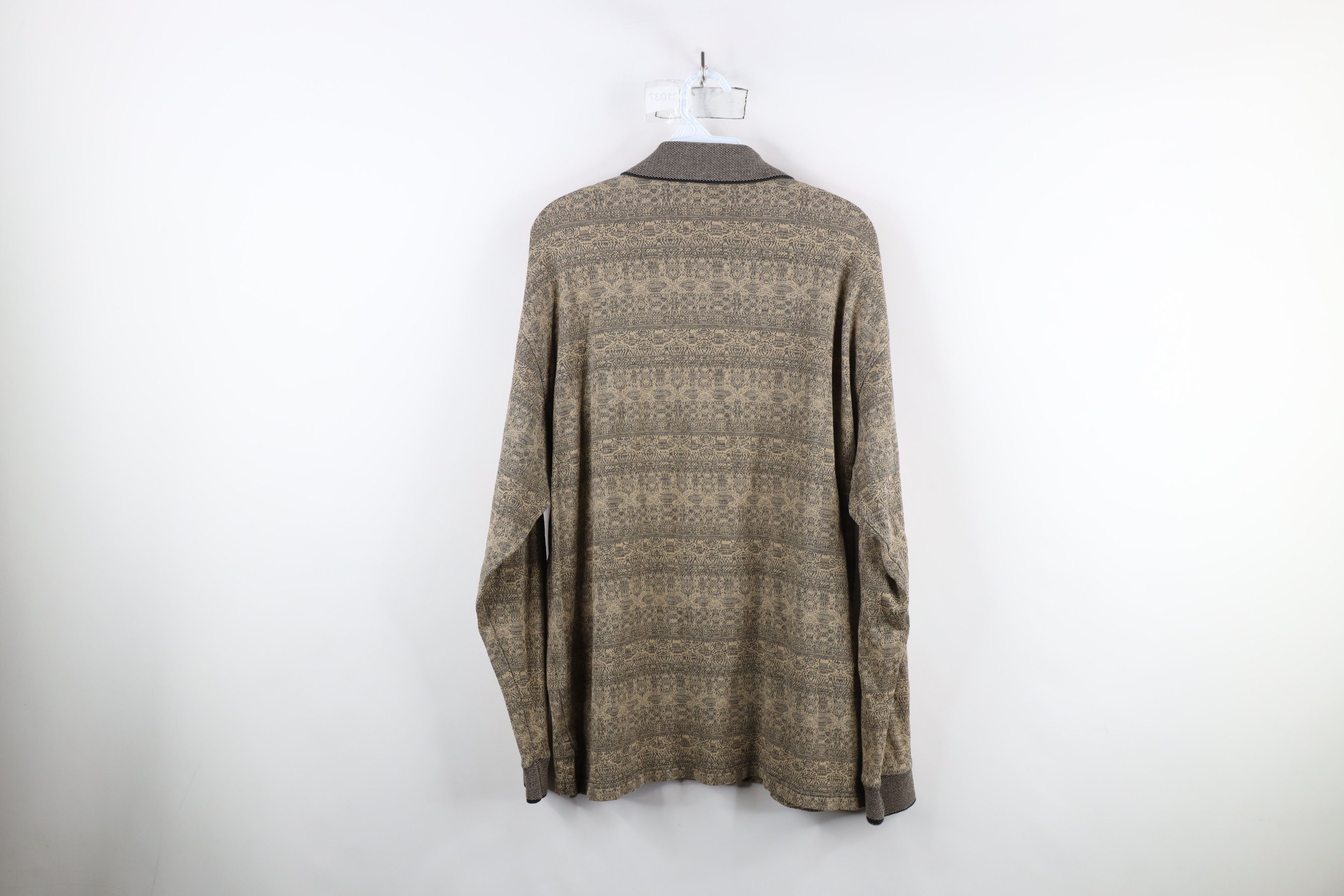 Vintage Vintage 90s Streetwear Fair Isle Long Sleeve Golf Polo USA Size US L / EU 52-54 / 3 - 10 Thumbnail