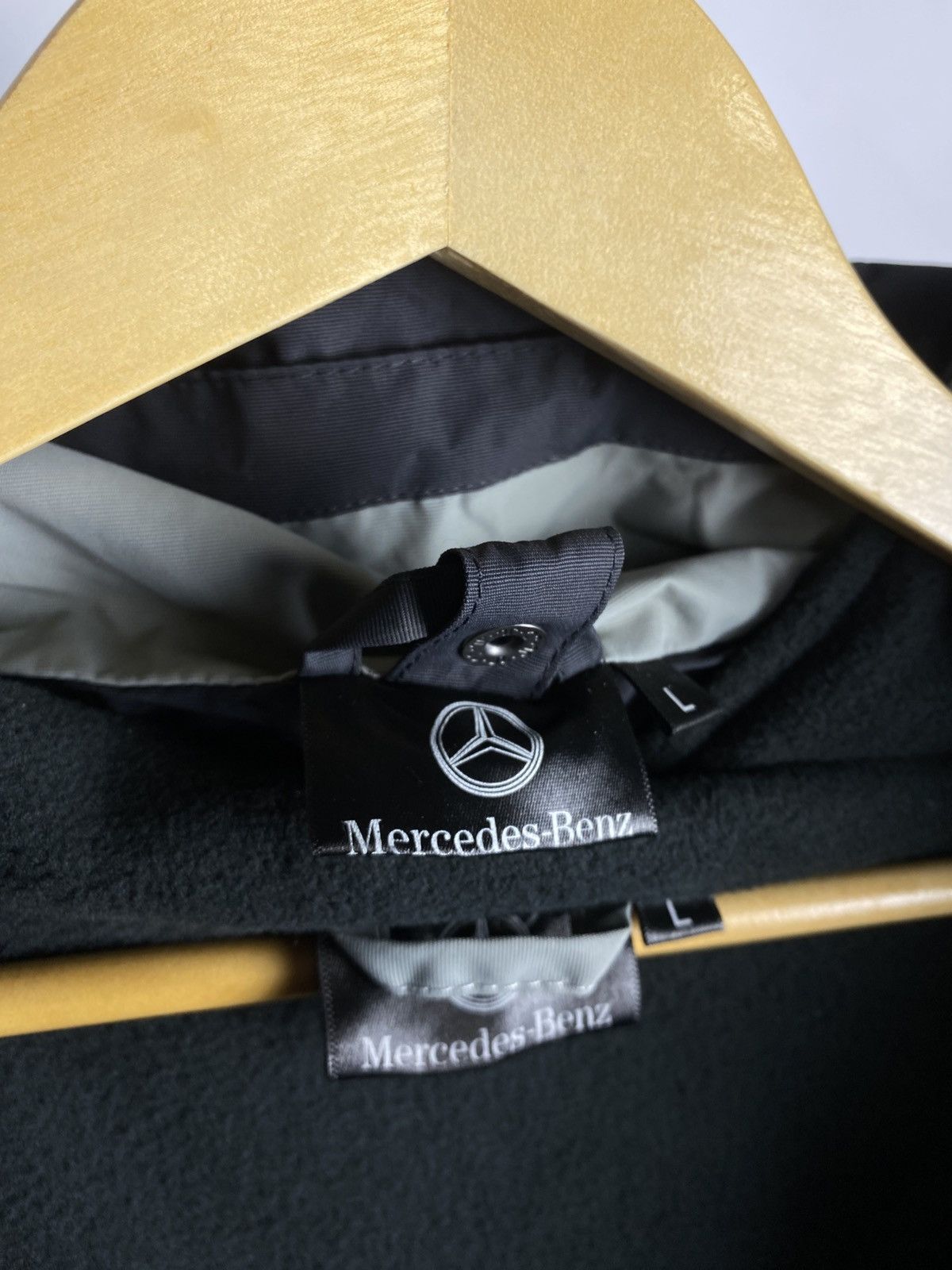 Mercedes-Benz × Vintage Official Mercedes ninja Racing Black F1 Big Logo 90s Rare Size US L / EU 52-54 / 3 - 8 Thumbnail