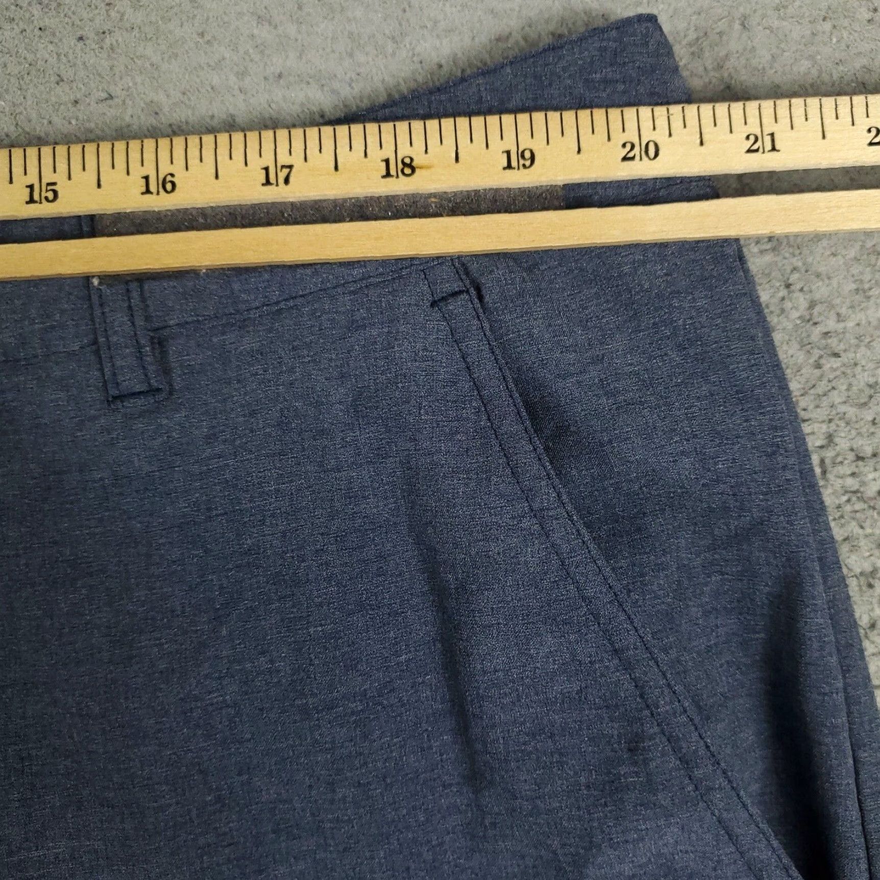 Puma Puma Shorts Mens 40 Blue Golf Casual Flat Front Chino Pants - Regular Fit, Logo, Zip, Polyester, 4 Pockets - Classic Sportswear, Men, 40 Size US 40 / EU 56 - 4 Thumbnail